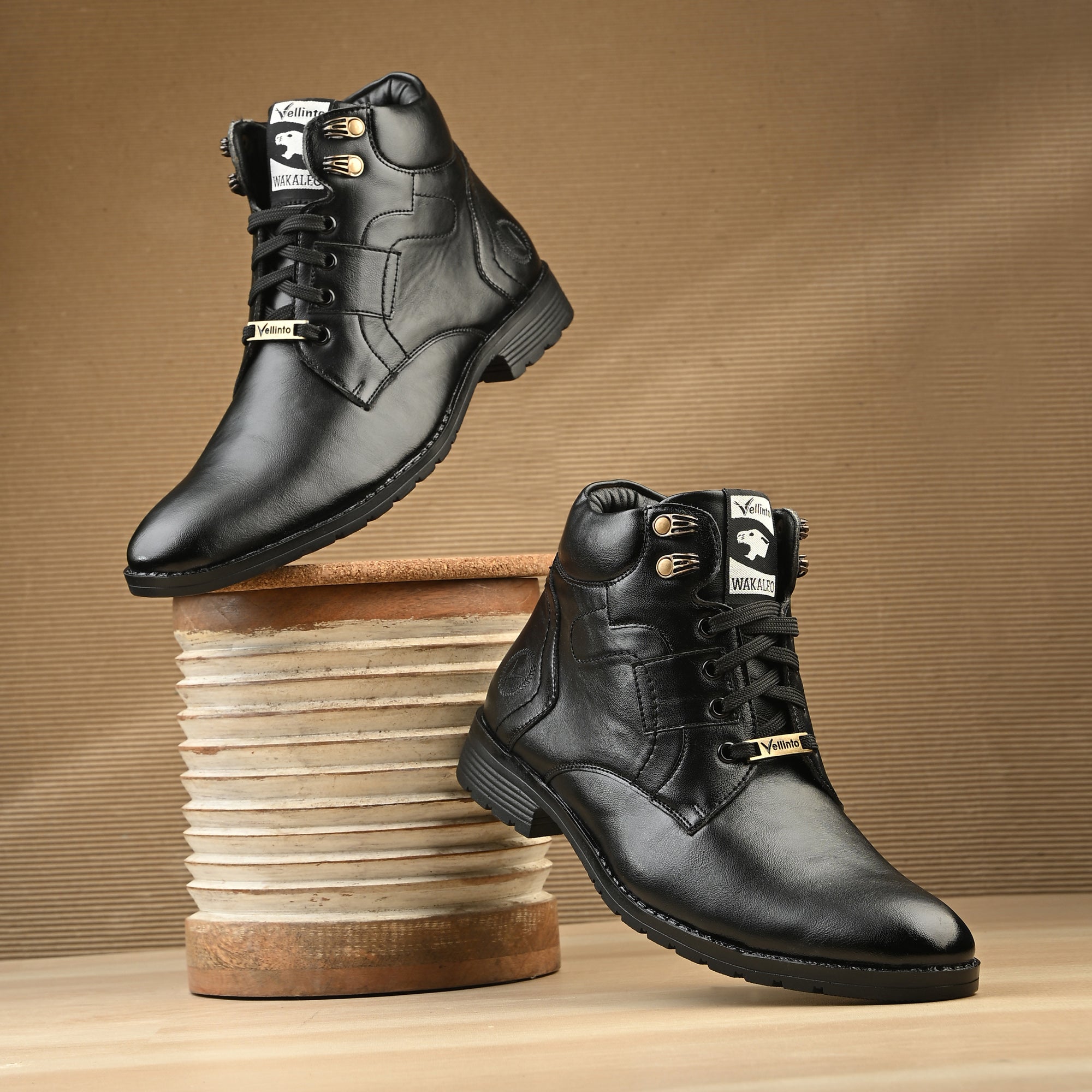 Vellinto Vellinto LUCAS Men's Mid Ankle Stylish Casual & Party Wear Lace-Up Boots Boots For Men