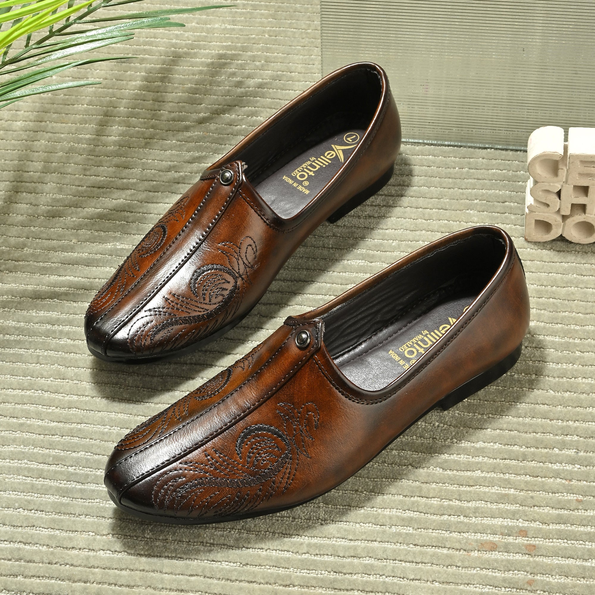 Vellinto Vellinto ASHFAQ Cool Rjasthani Ethnic Jutti For Men ll Party Wear Mojari For Men Party Wear For Men