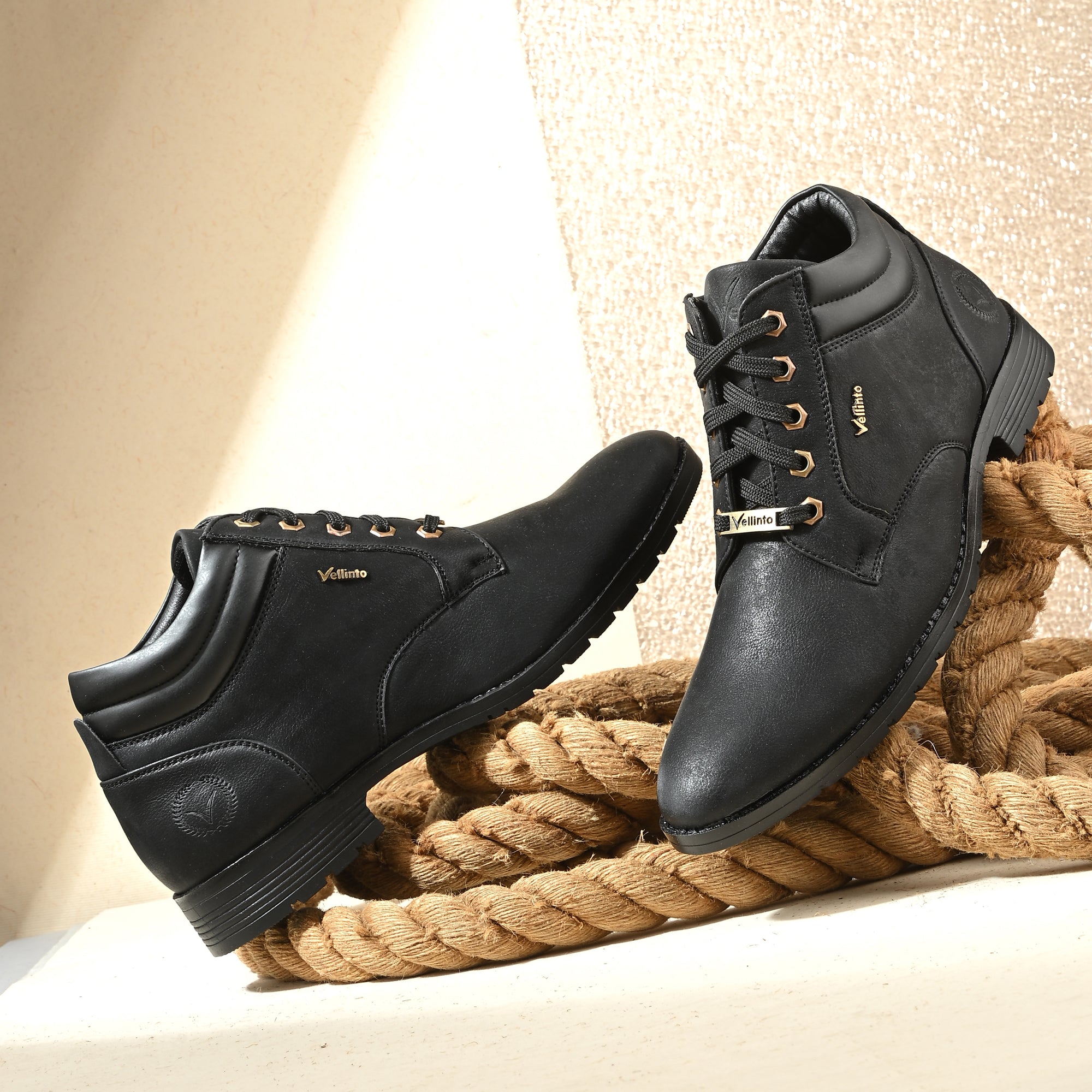 Vellinto STONY Trendy and Stylish Casual Mid-Ankle Synthetic leather Boots Boots For Men