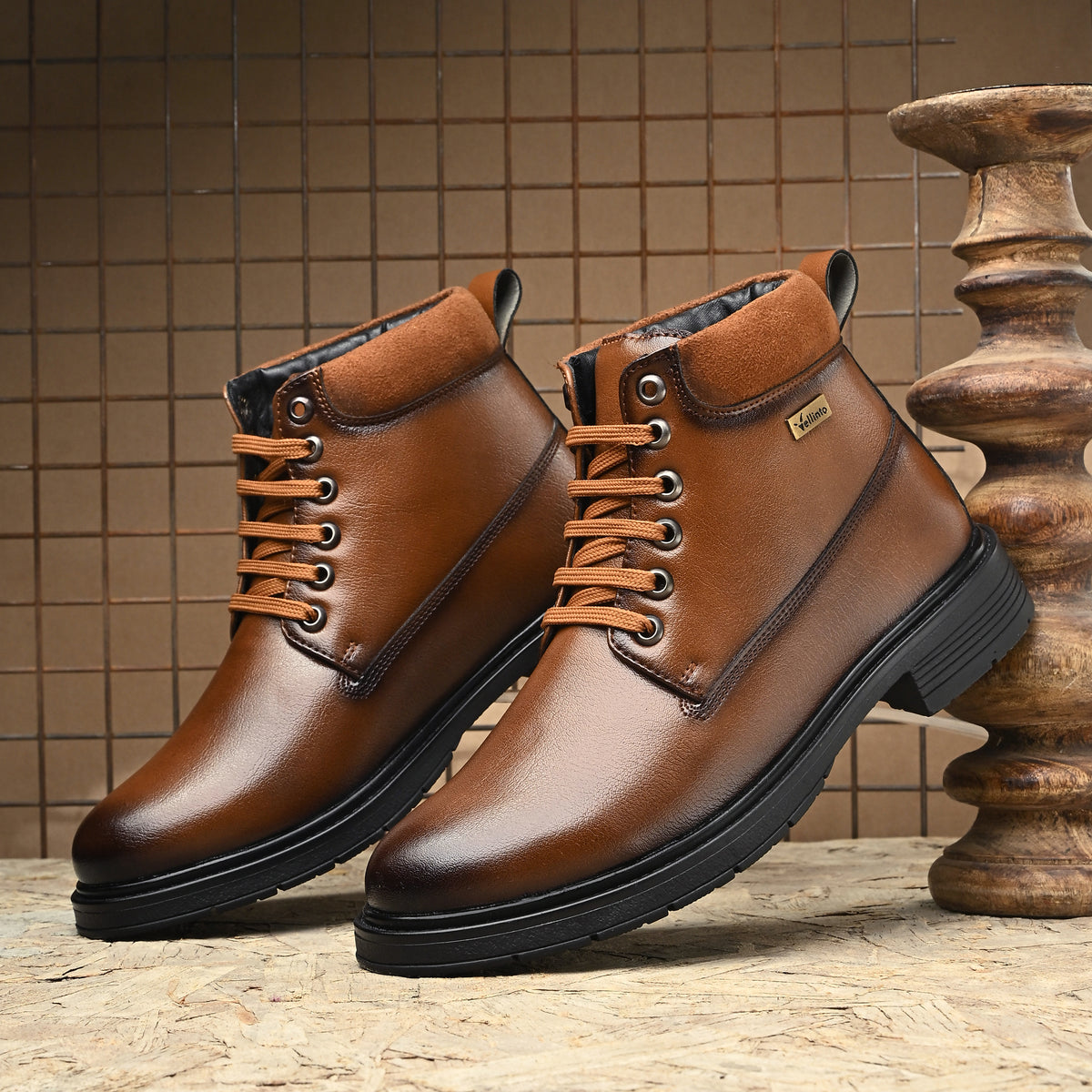 Vellinto Vellinto RUSTIK Casual Boots For Men ll Synthetic Leather Boots Casuals For Men Boots For Men