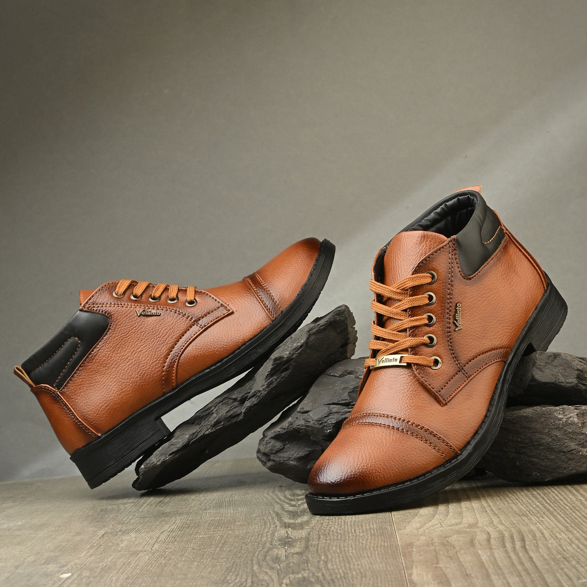 Vellinto Vellinto FLEXOR Casual Mid-Ankle Synthetic leather Stylish and trendy Boots Boots For Men