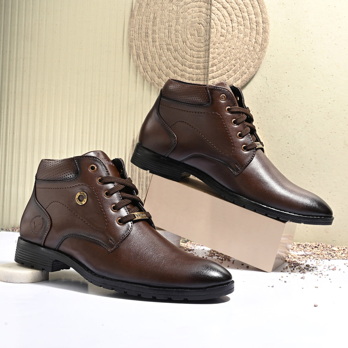 Vellinto OAKWOOD Casual Boots For Men ll Synthetic Leather Formal Boots For Men Boots For Men