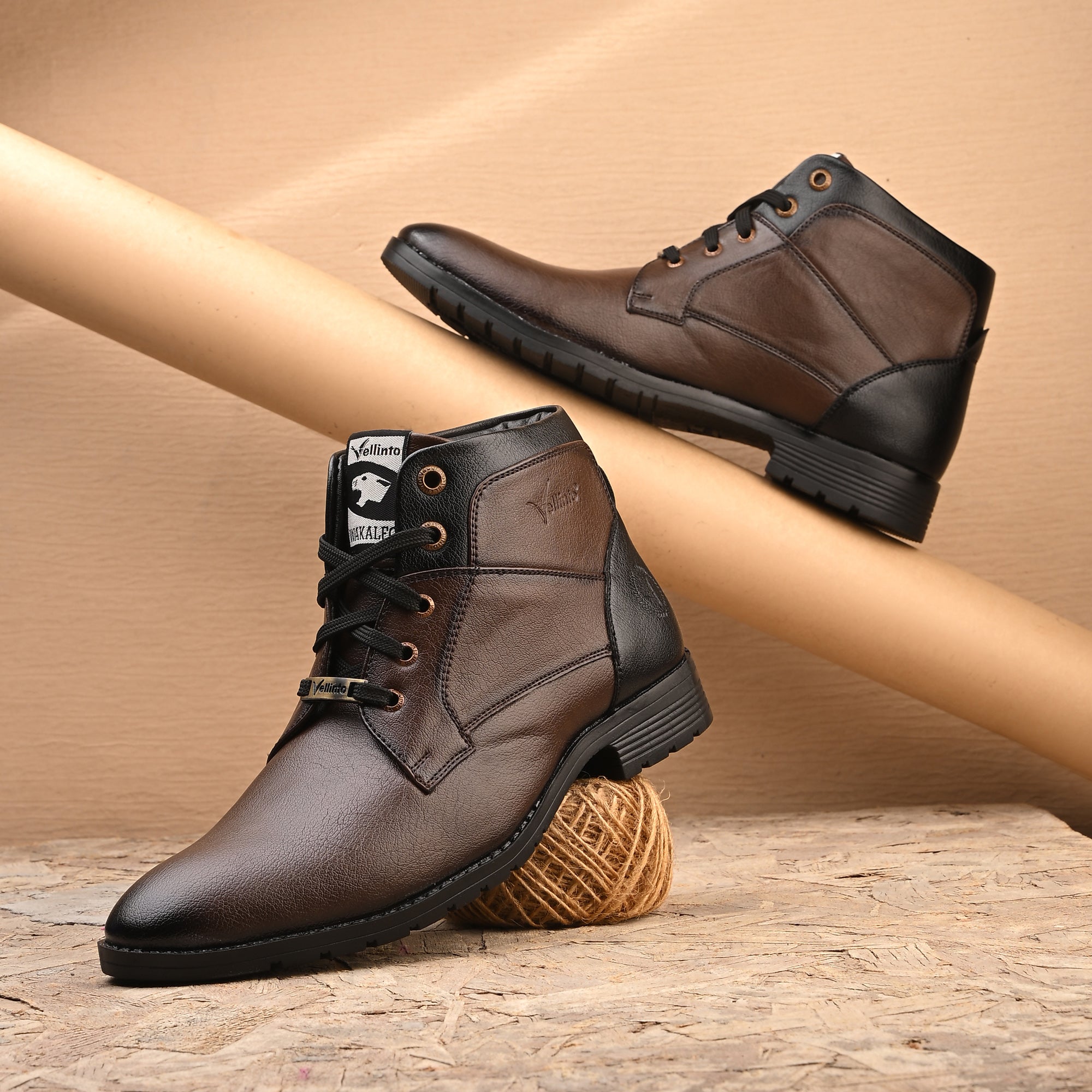 Vellinto FRONTIER Trendy Mid-Ankle Synthetic leather Boots For Men Boots For Men