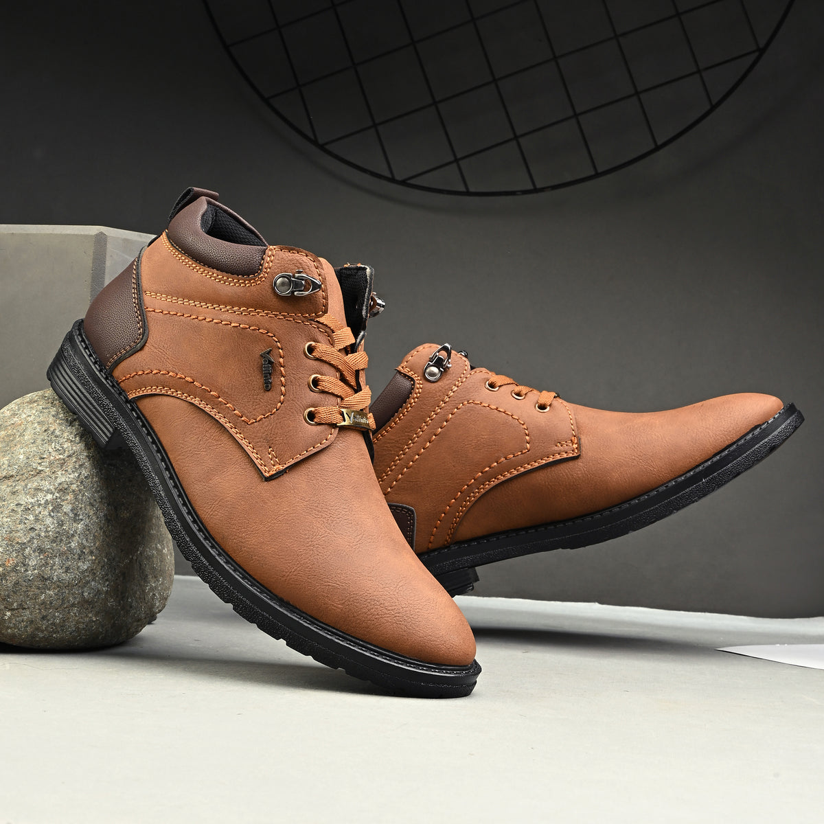Vellinto Vellinto ALEXANDER Casual Boots For Men ll Synthetic Leather Casuals For Men Boots For Men