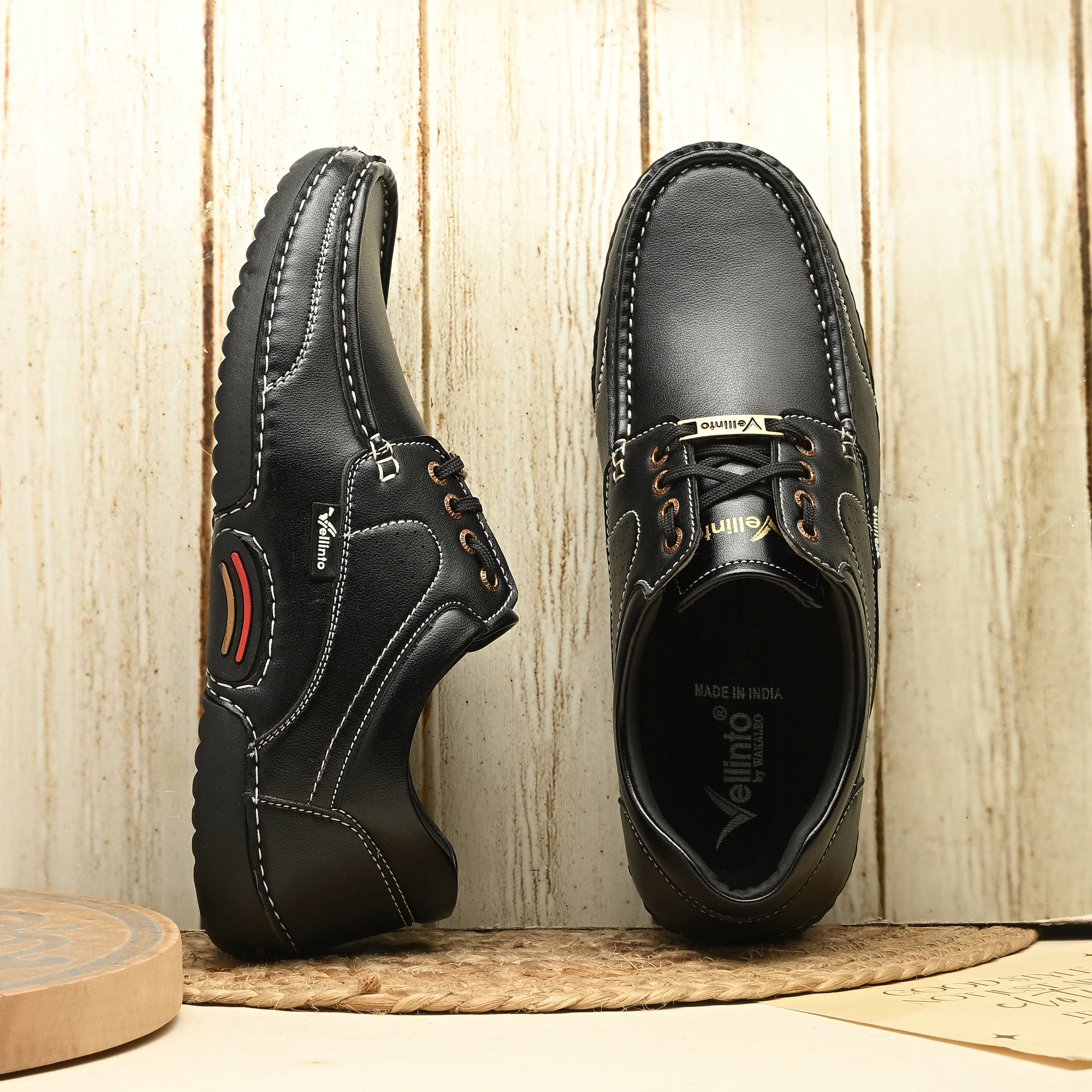 Men’s Sole-Stitched Casual Leather Lace-Up Moccasins Corporate Casuals For Men