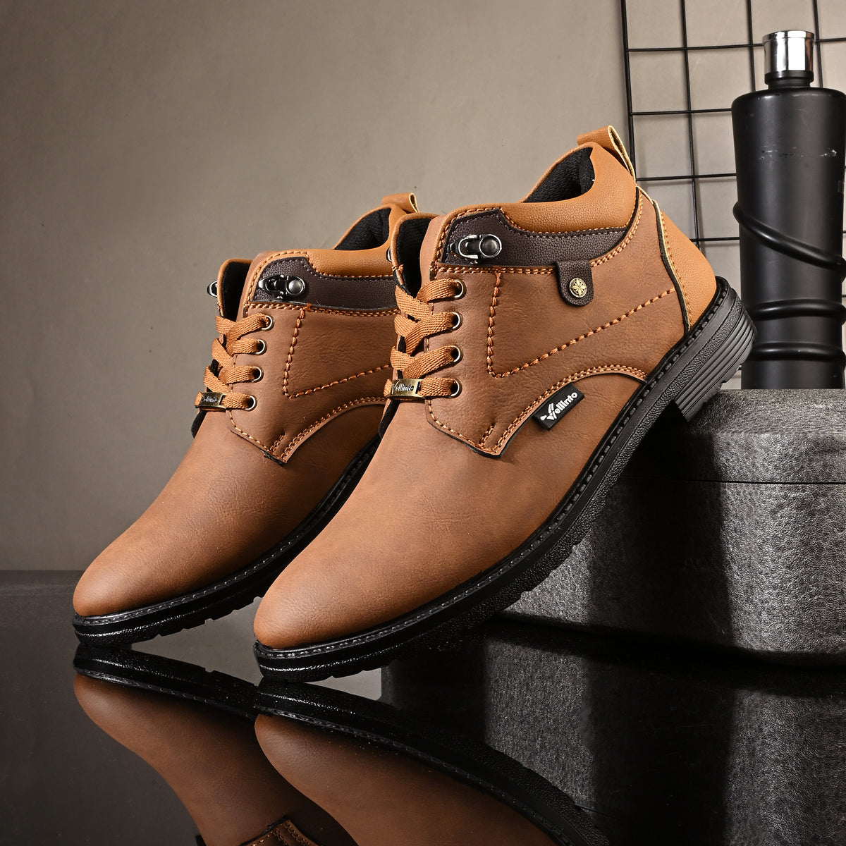 Vellinto Vellinto BRAVON Casual Boots For Men ll Synthetic Leather Boots For Men Boots For Men