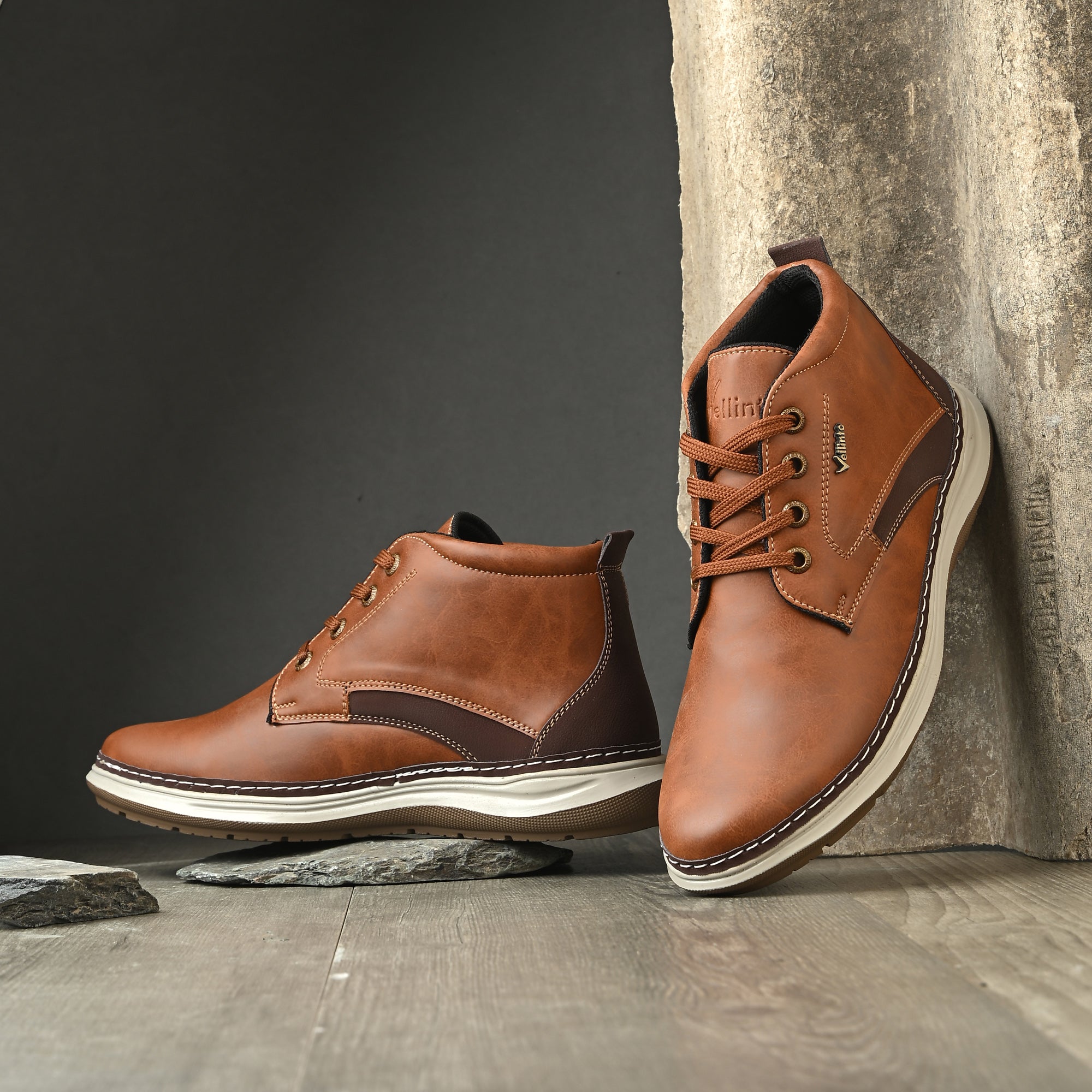 Vellinto Stylish OXHIDE Casual Mid-Ankle Party Boots For Men Boots For Men