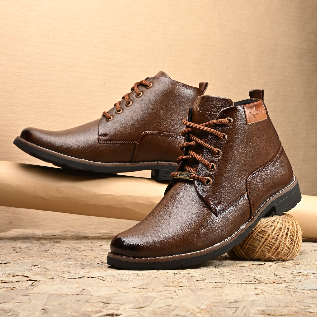 Vellinto ASPHALT Casual Boots For Men ll Synthetic Leather Boots Casuals For Men Boots For Men