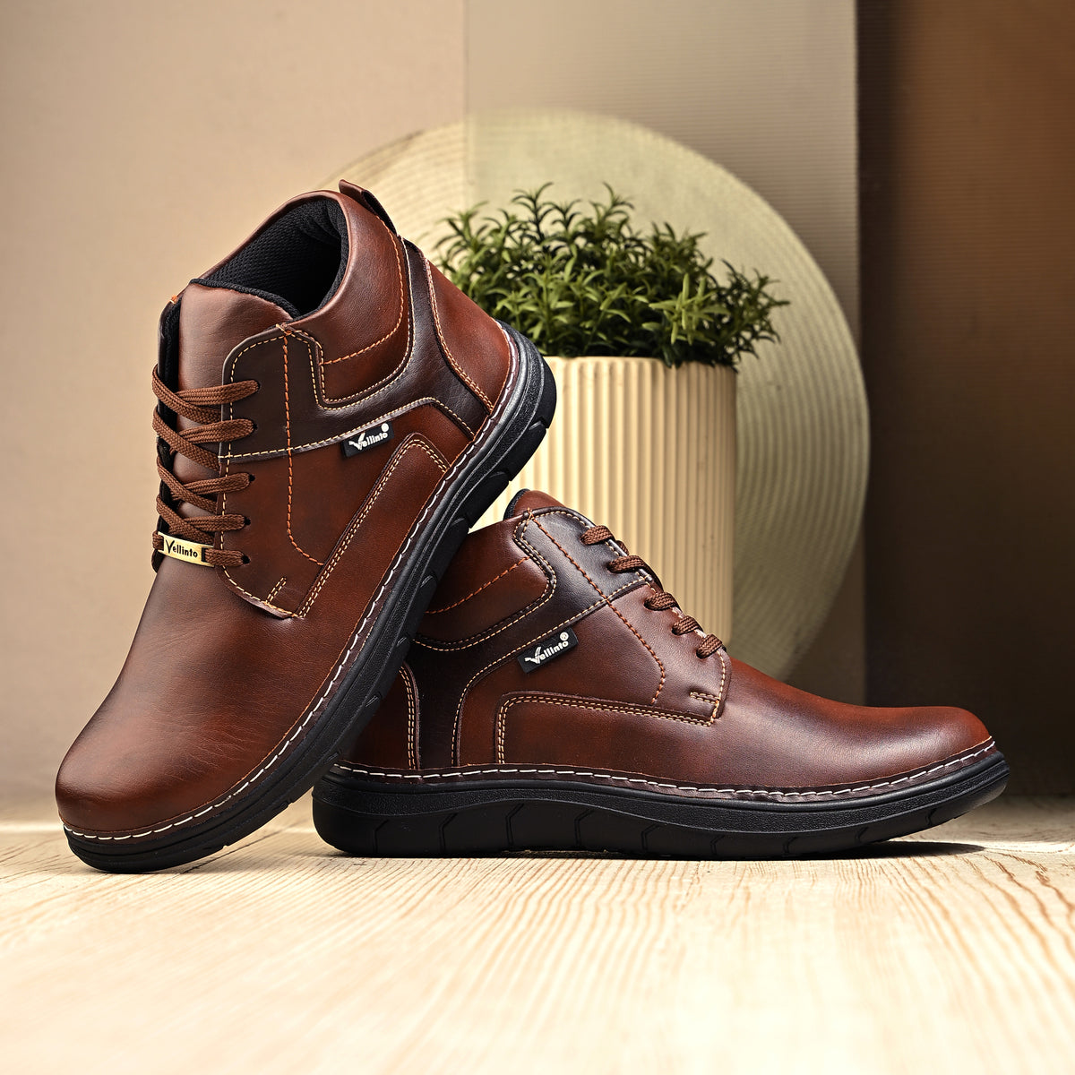Vellinto Vellinto VEGA Casual Derby Boots For Men ll Stylish Semi Formal Boots For Men Casuals For Men