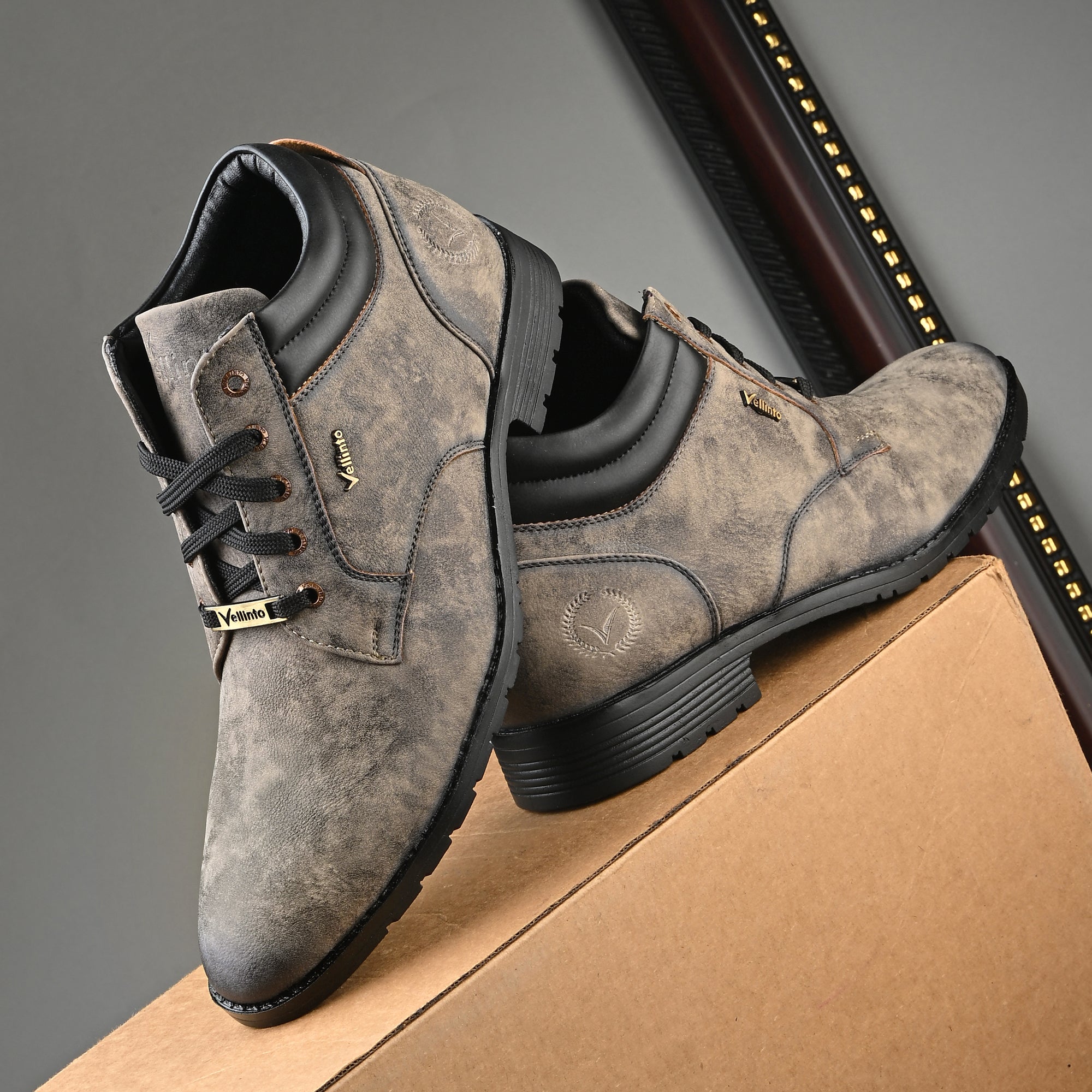 Vellinto STONY Trendy and Stylish Casual Mid-Ankle Synthetic leather Boots Boots For Men