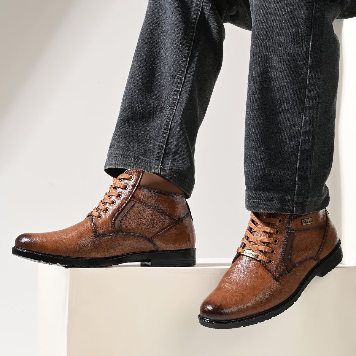 Vellinto SIGNATURE Casual Boots For Men ll Synthetic Leather Boots Corporate Casuals For Men