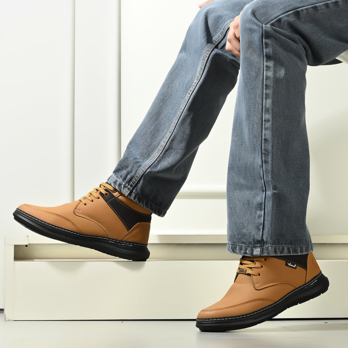 Vellinto PINNACLE Casual Boots For Men ll Stylish Semi Formal Shoes High Tops For Men