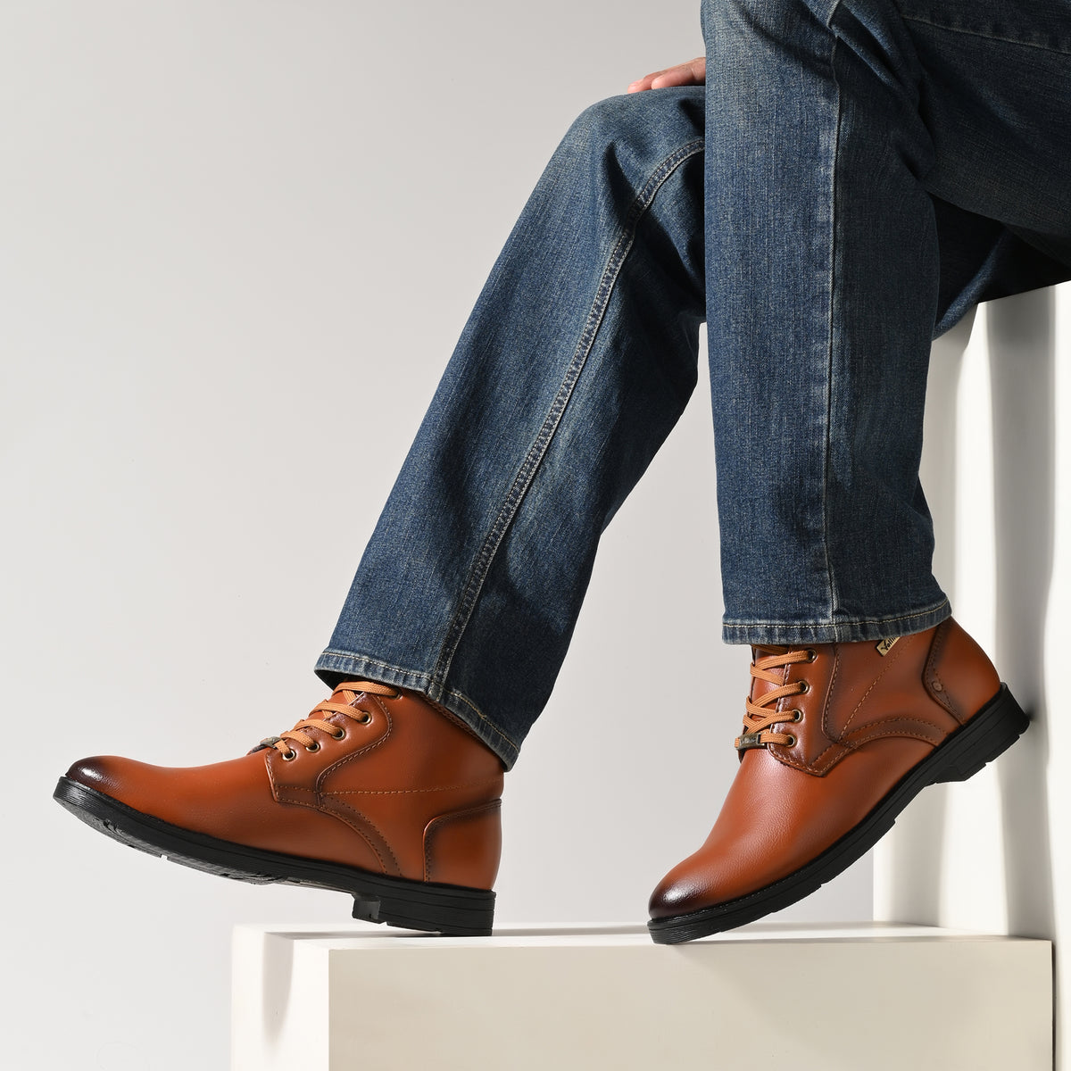 Vellinto FRONTIER Casual Boots For Men ll Synthetic Leather Boots