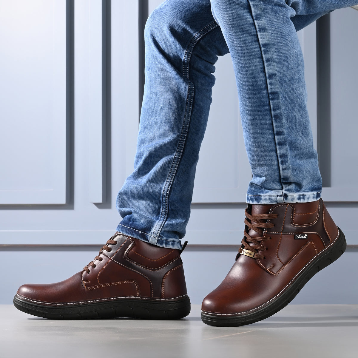 Vellinto Vellinto VEGA Casual Derby Boots For Men ll Stylish Semi Formal Boots For Men Casuals For Men