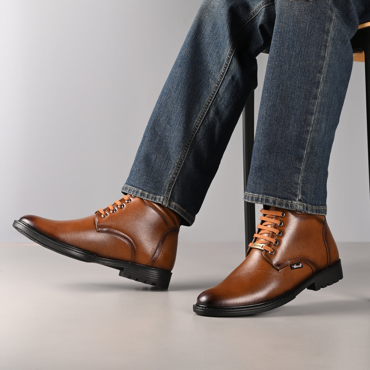 Vellinto Vellinto TIMBER Casual Boots For Men ll Synthetic Leather Boots Casuals For Men Boots For Men