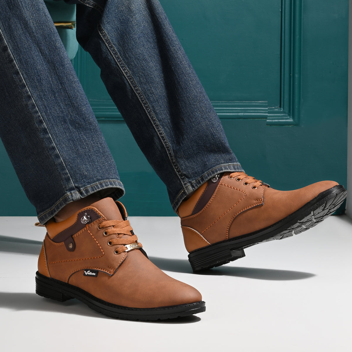 Vellinto Vellinto BRAVON Casual Boots For Men ll Synthetic Leather Boots For Men Boots For Men