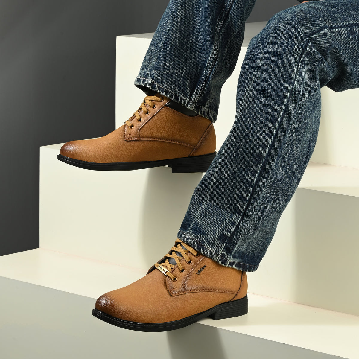 Vellinto SOVEREIGN Casual Boots For Men ll Synthetic Leather Boots For Men Casuals For Men