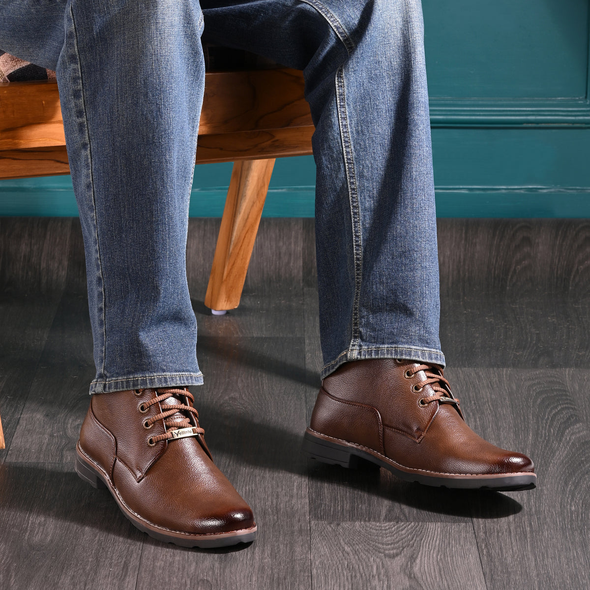 Vellinto ASPHALT Casual Boots For Men ll Synthetic Leather Boots Casuals For Men Boots For Men