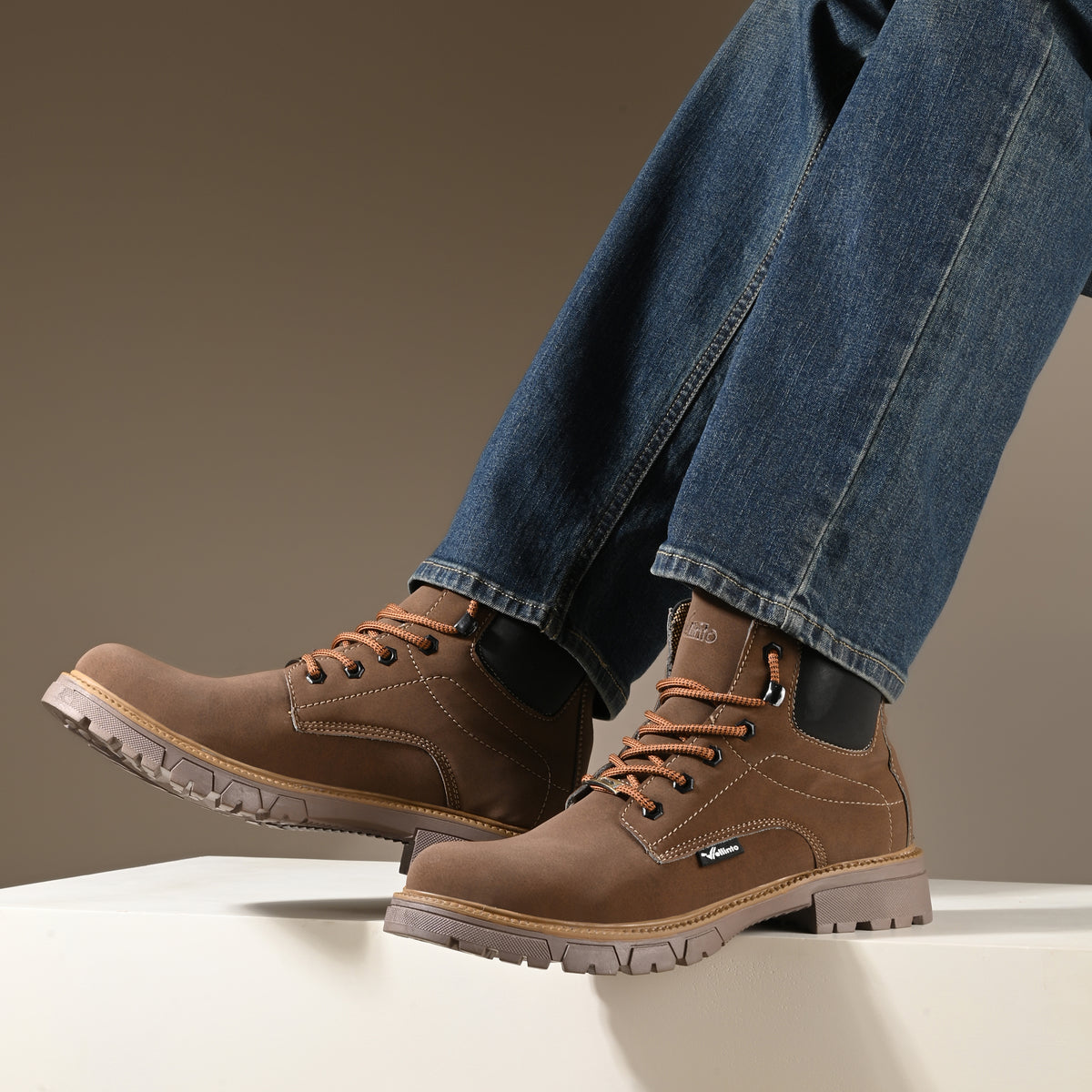 Vellinto OUTLANDER Casual Boots For Men ll Synthetic Leather Boots