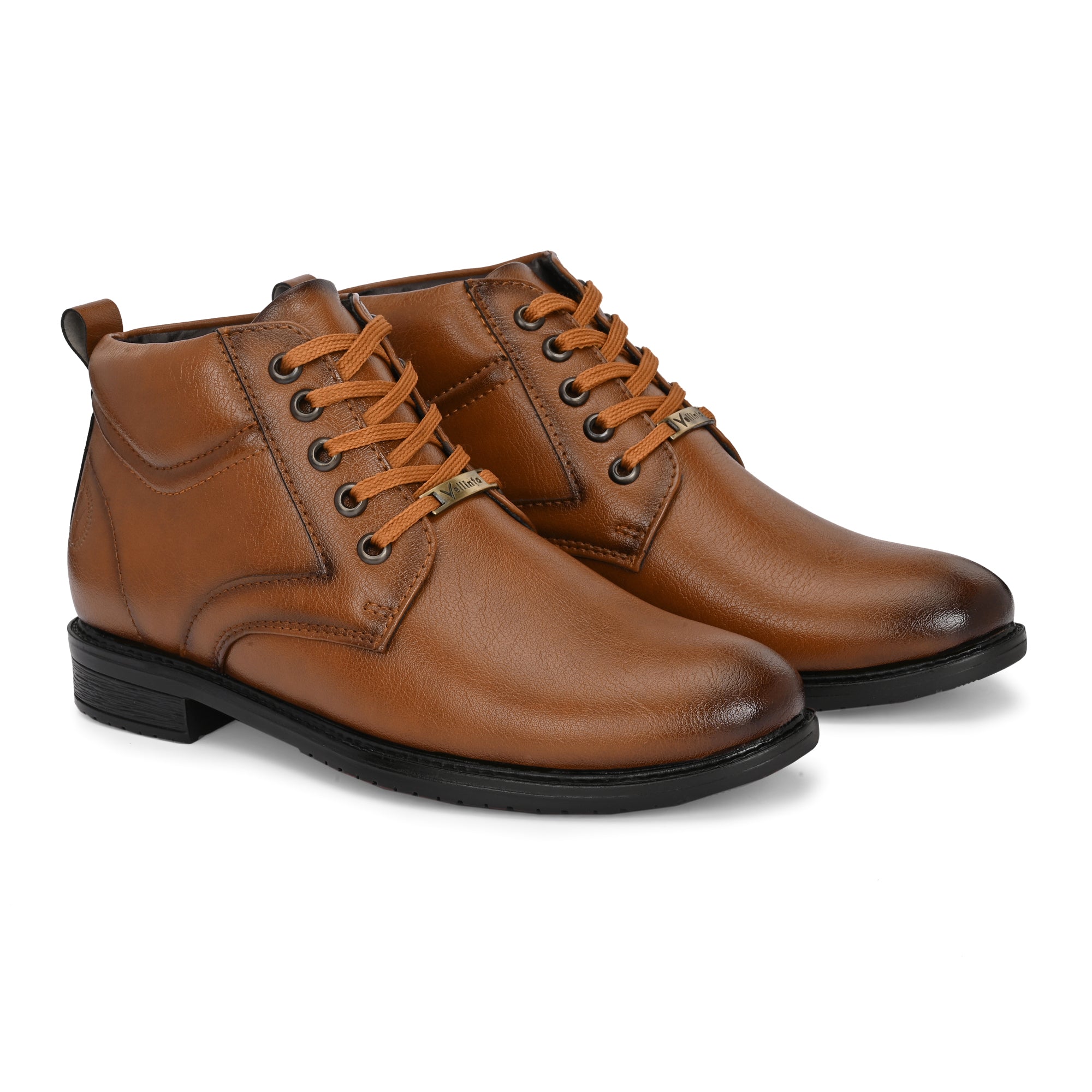 Vellinto INDIANA Men Mid Ankle Synthetic Leather Boots| Party & Office Wear Boots For Men