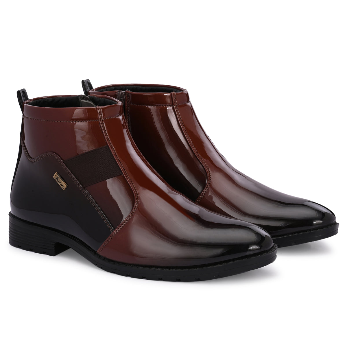 Vellinto Royal Look Zipped Boots For Men ll Synthetic Leather Casual Boots For Men
