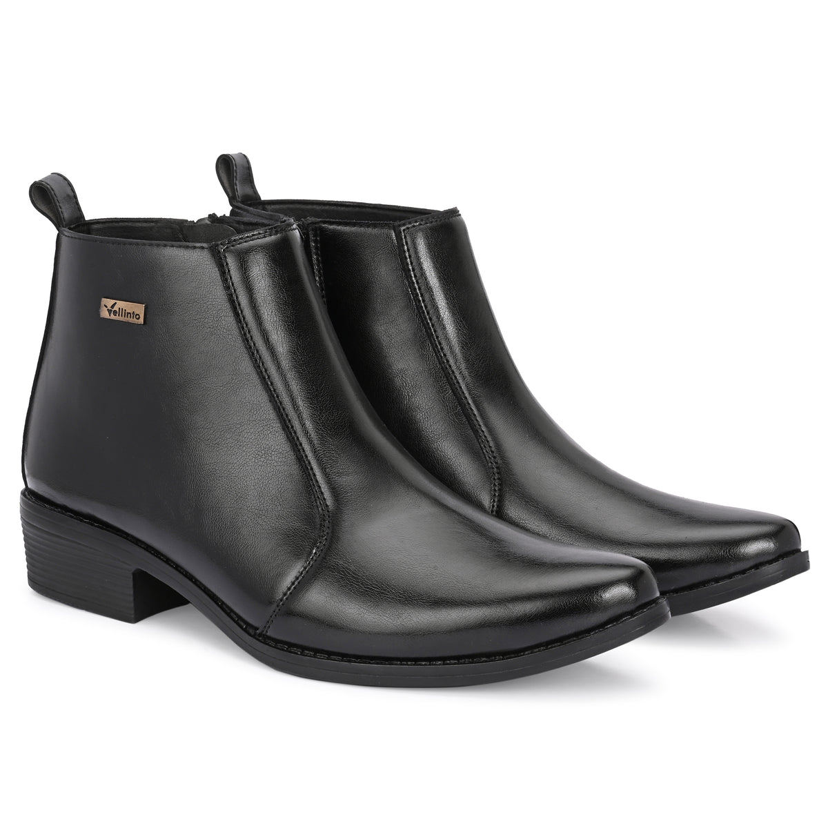 Vellinto Vellinto Royal Look RAMANA Zipped Boots For Men Synthetic Leather Boots For Men Boots For Men