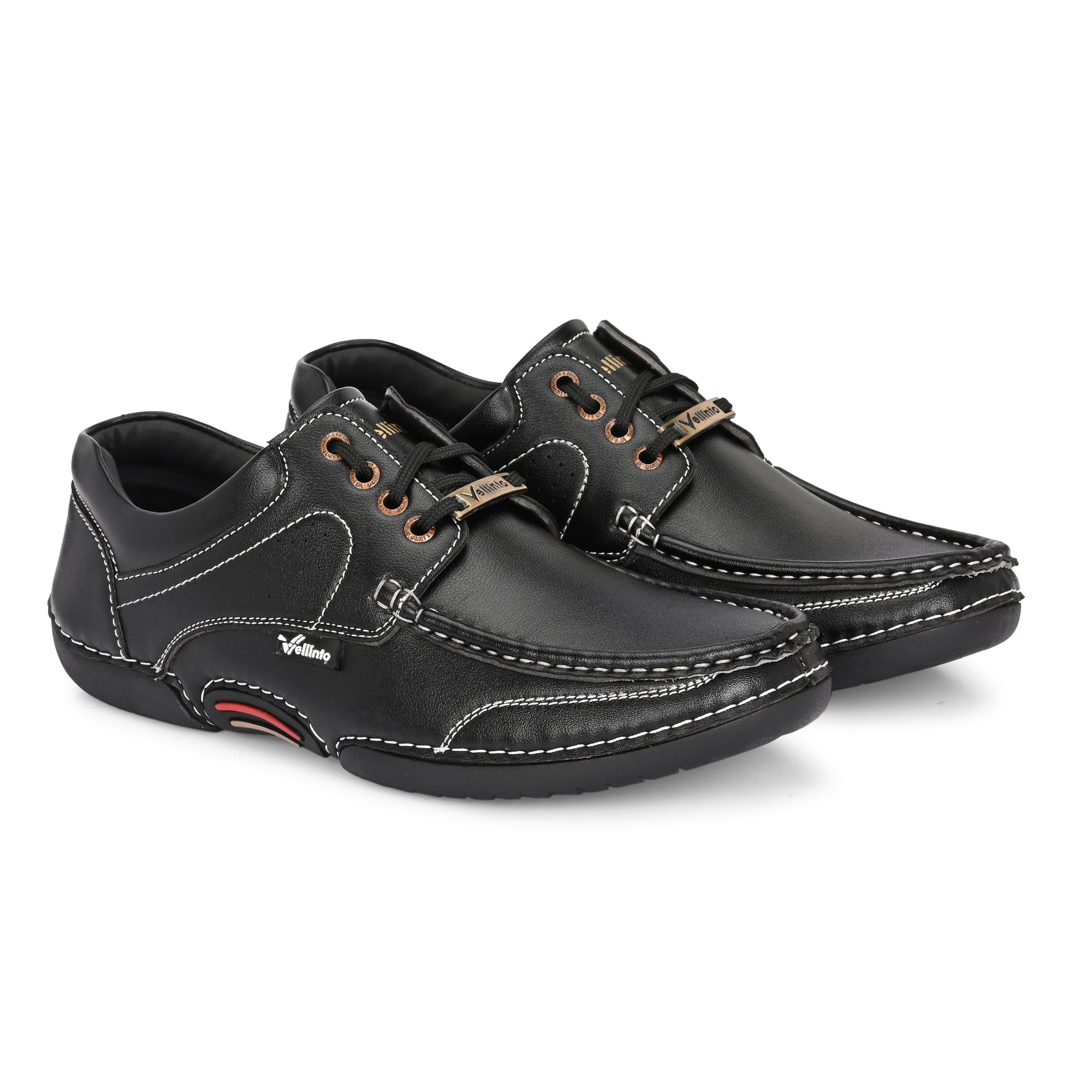 Men’s Sole-Stitched Casual Leather Lace-Up Moccasins Corporate Casuals For Men