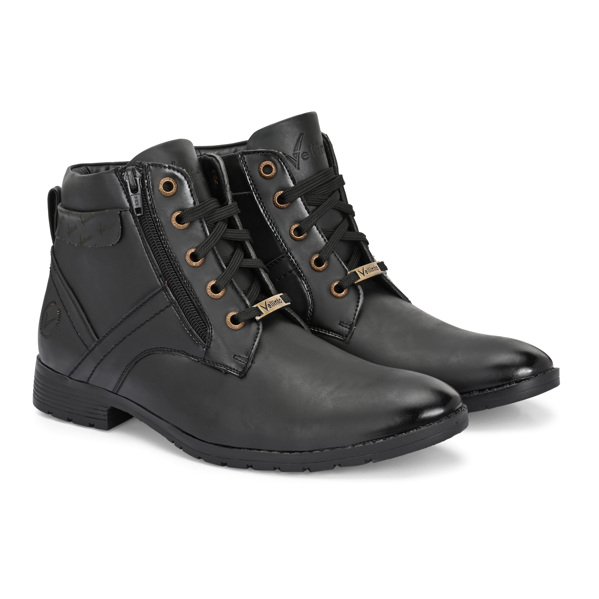 Vellinto Vellinto ORION Men’s Stylish Lace-Up & Zipper High Ankle Casual Boots Boots For Men