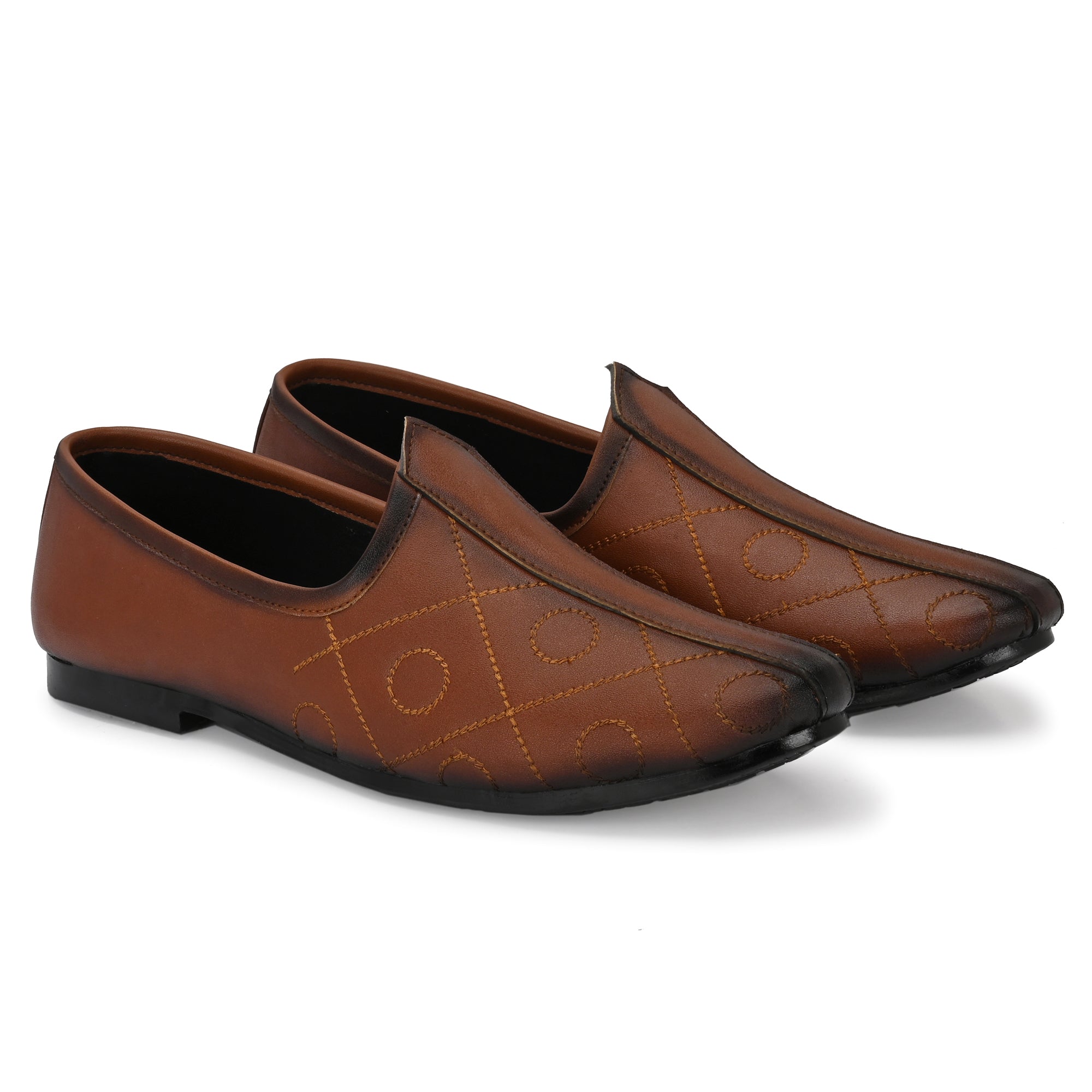 Vellinto BANAJARA Men’s Ethnic Slip-On Mojari | Traditional PU Leather Footwear Party Wear For Men