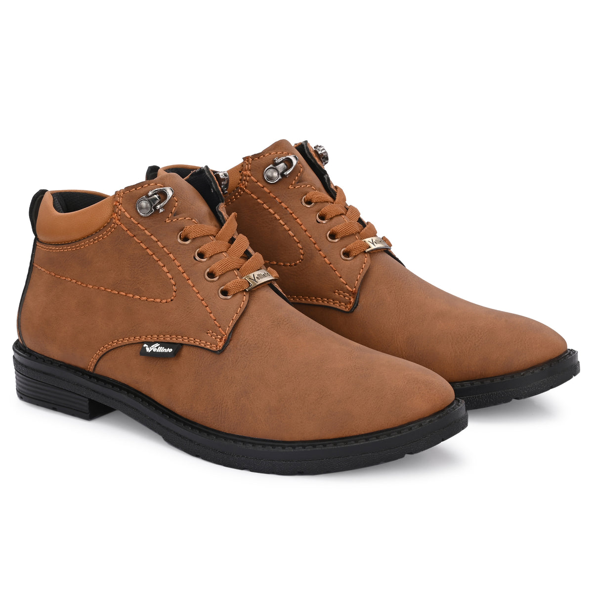 Vellinto EXECUTIVE Casual Boots For Men ll Synthetic Leather Mid-Ankle Boots Boots For Men