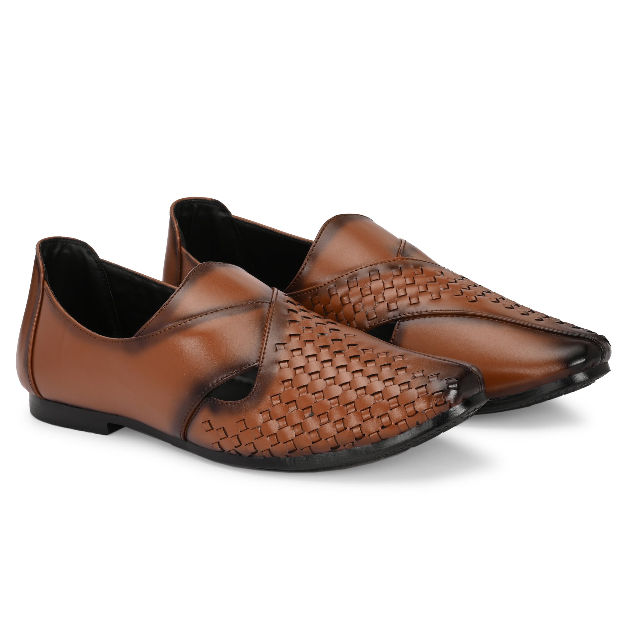 Stylish RAJAURI Ethnic Mojari for Men | PU Leather Party Wear Festive Wear Casuals For Men