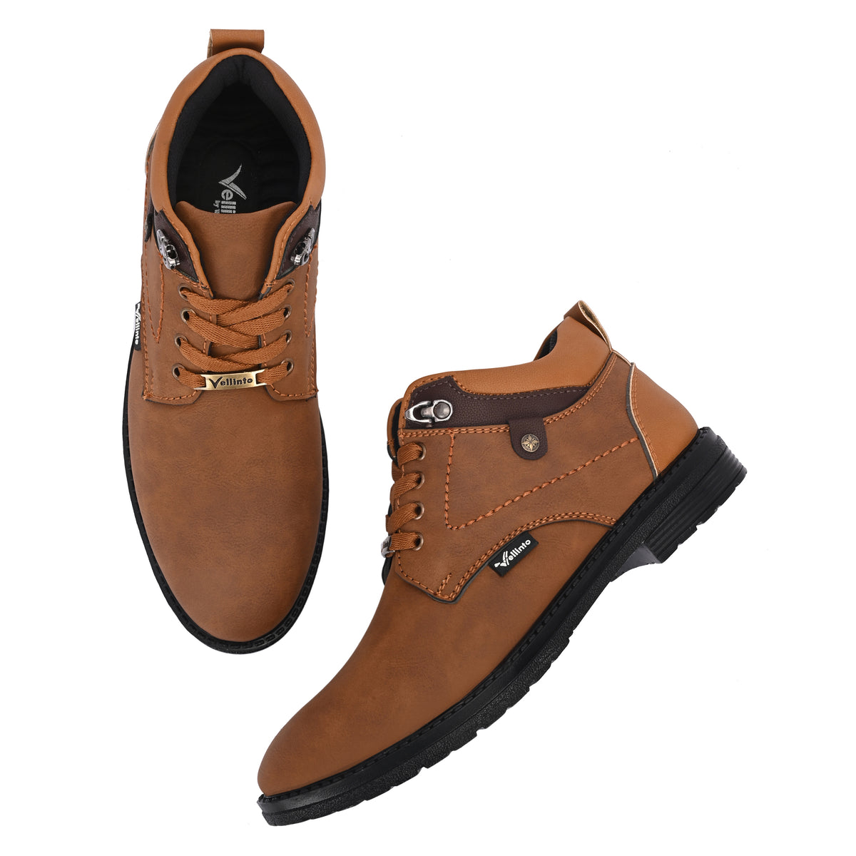 Vellinto Vellinto BRAVON Casual Boots For Men ll Synthetic Leather Boots For Men Boots For Men