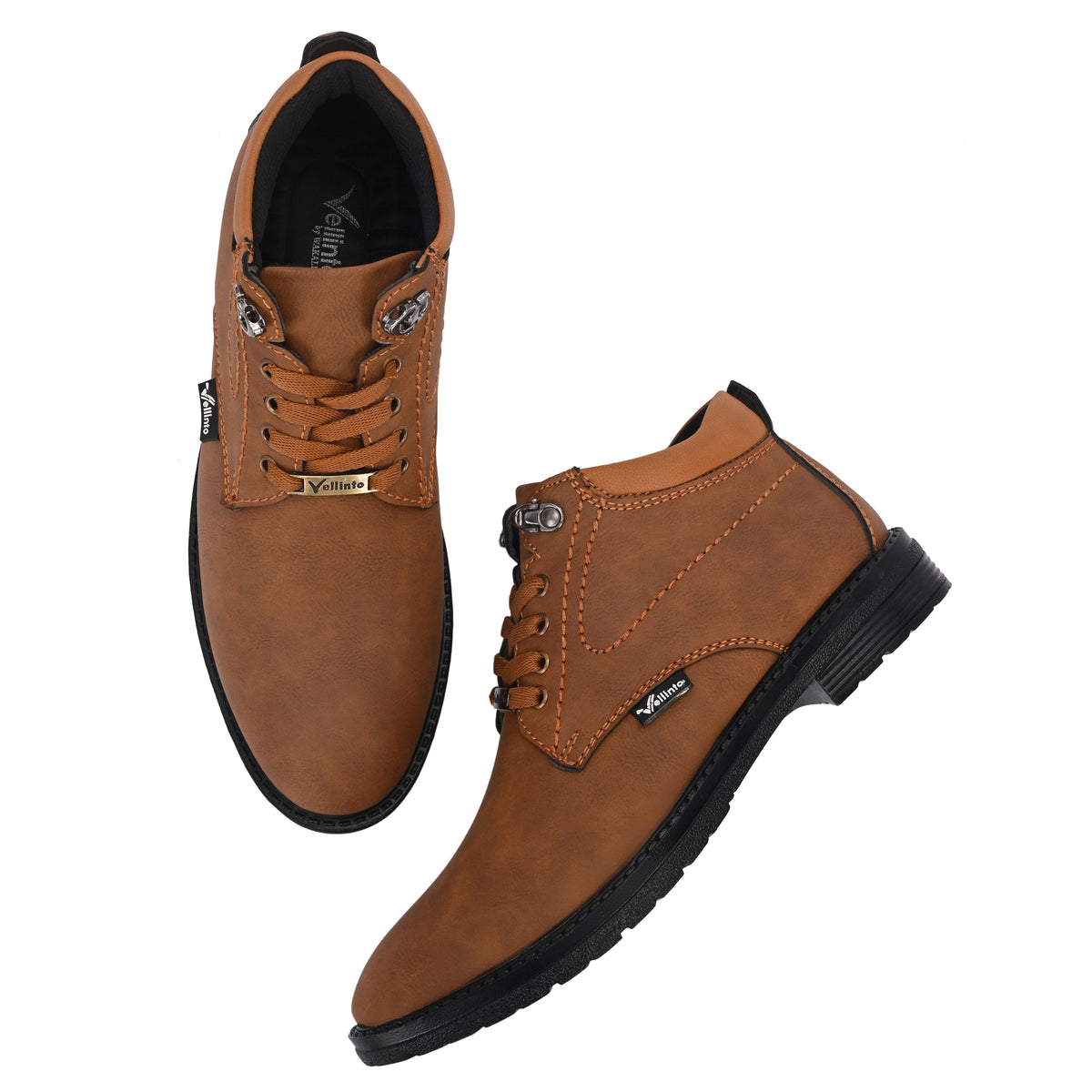 Vellinto EXECUTIVE Casual Boots For Men ll Synthetic Leather Mid-Ankle Boots Boots For Men
