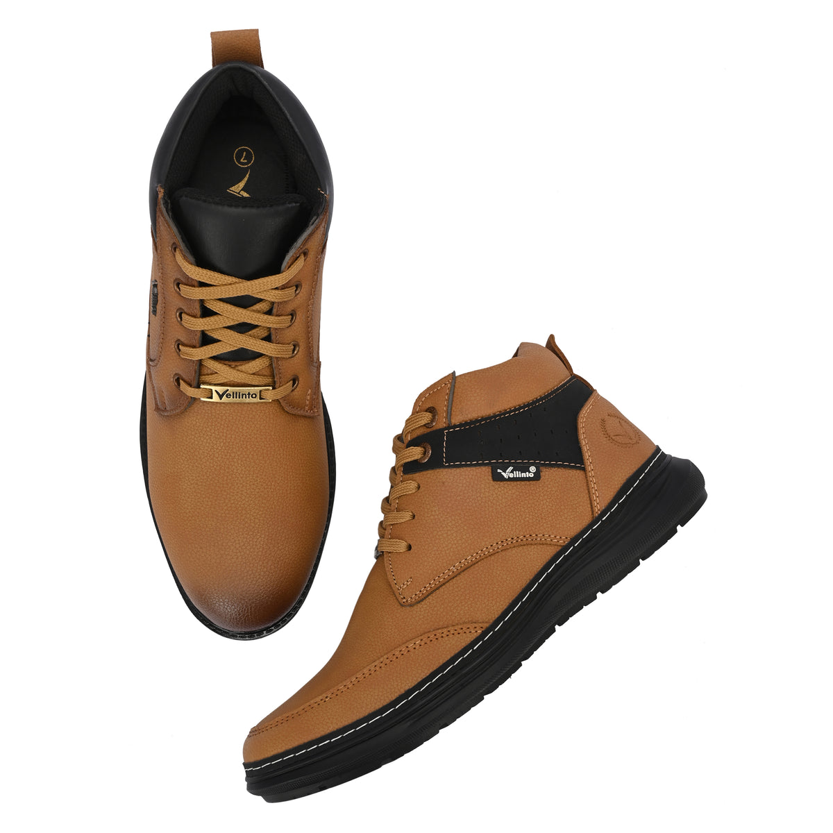 Vellinto PINNACLE Casual Boots For Men ll Stylish Semi Formal Shoes High Tops For Men