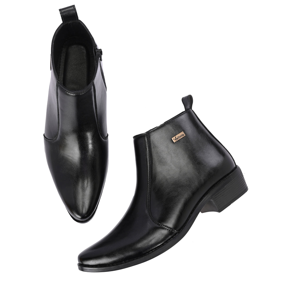 Vellinto Vellinto Royal Look RAMANA Zipped Boots For Men Synthetic Leather Boots For Men Boots For Men