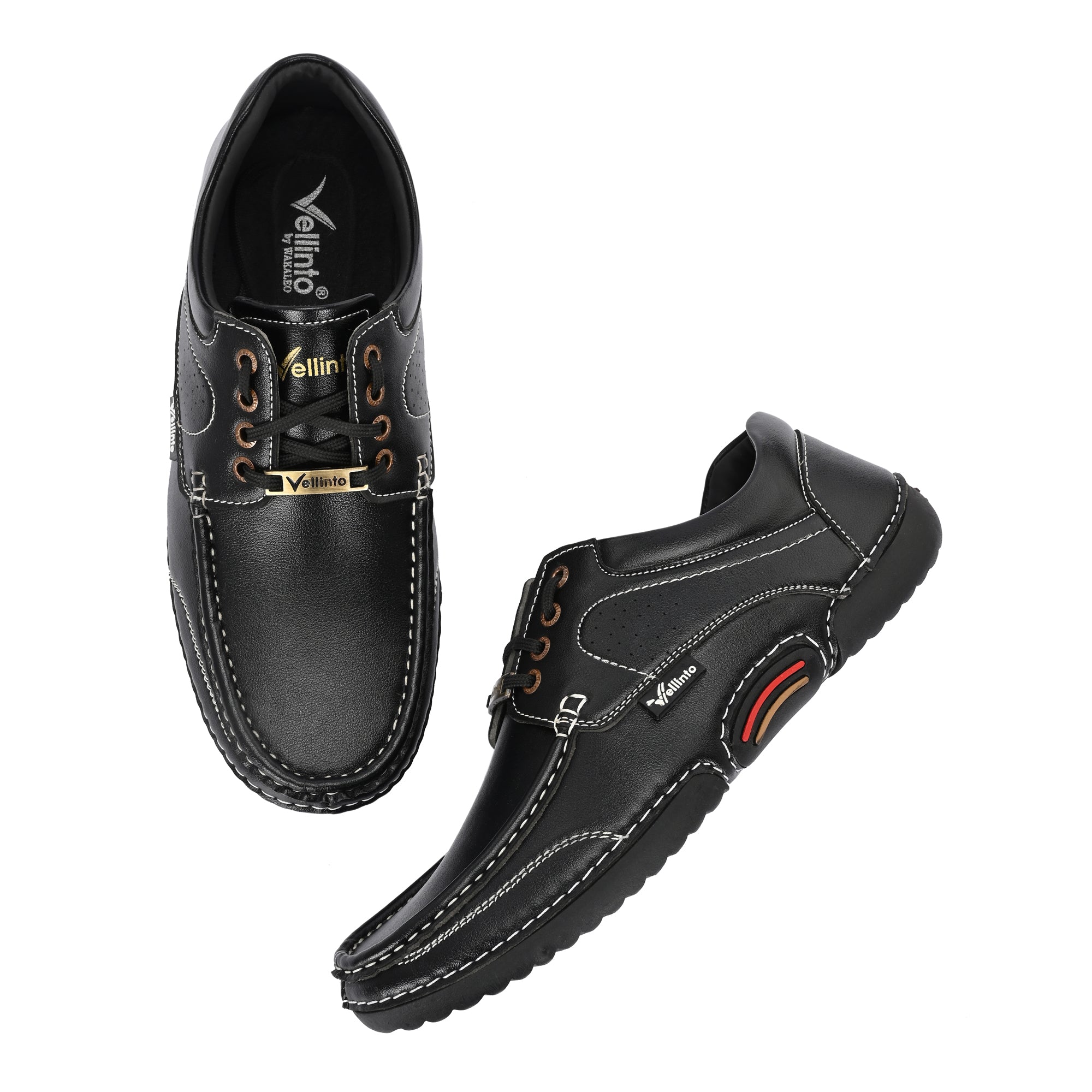 Men’s Sole-Stitched Casual Leather Lace-Up Moccasins Corporate Casuals For Men