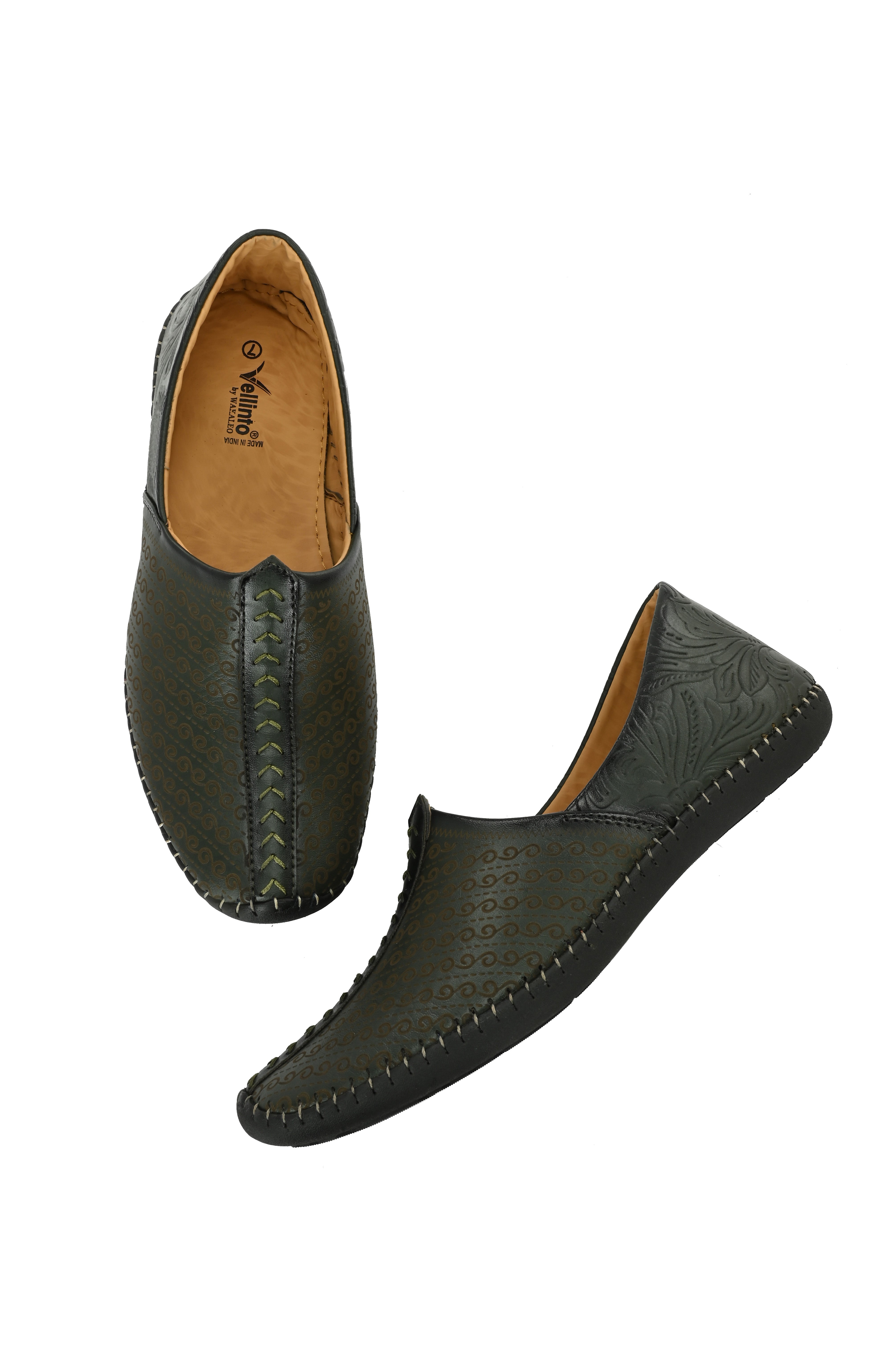 Vellinto SUTRA Cool Rjasthani Ethnic Juttis For Men ll Party Wear Mojaris