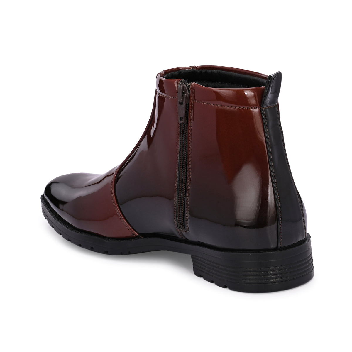 Vellinto Royal Look Zipped Boots For Men ll Synthetic Leather Casual Boots For Men