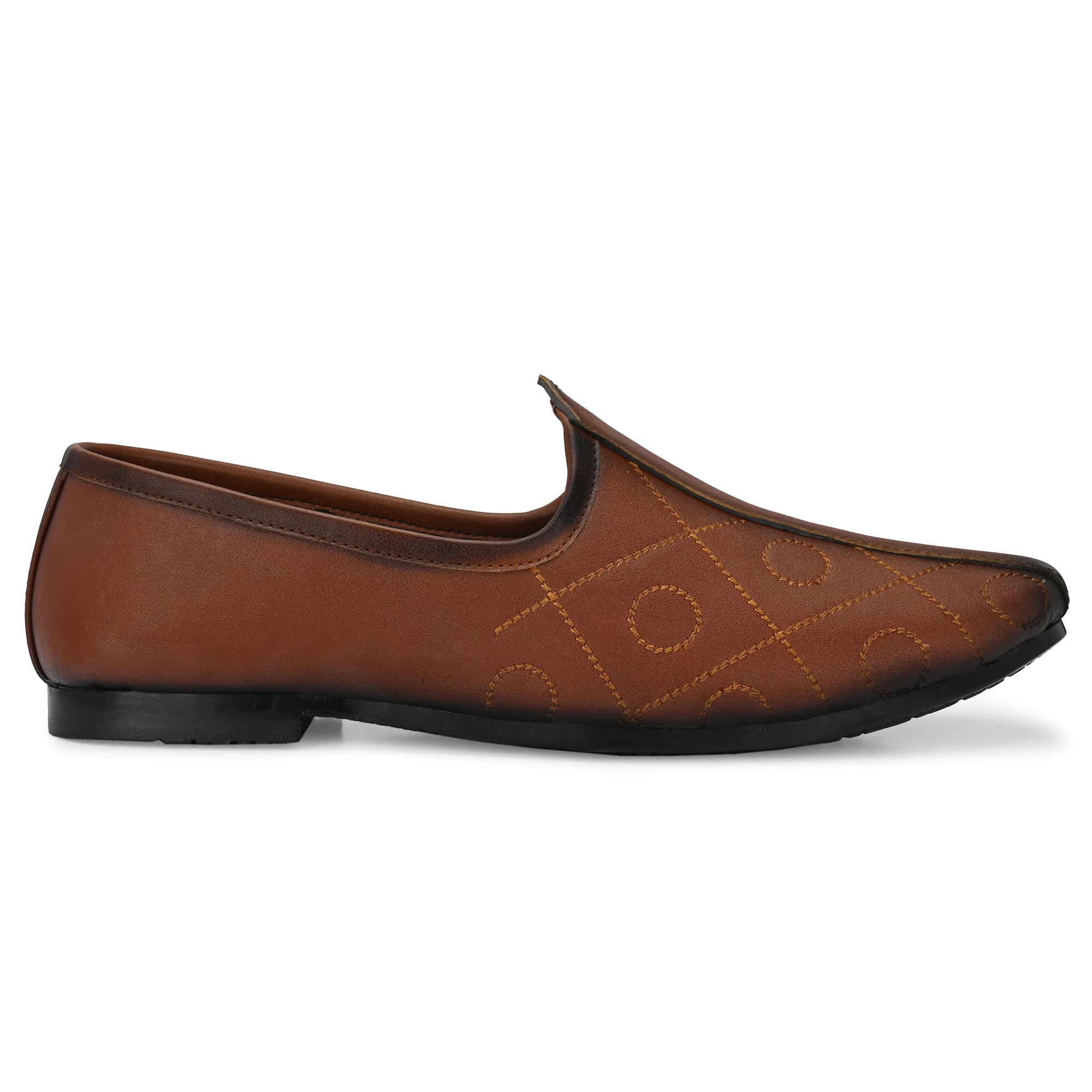 Vellinto BANAJARA Men’s Ethnic Slip-On Mojari | Traditional PU Leather Footwear Party Wear For Men