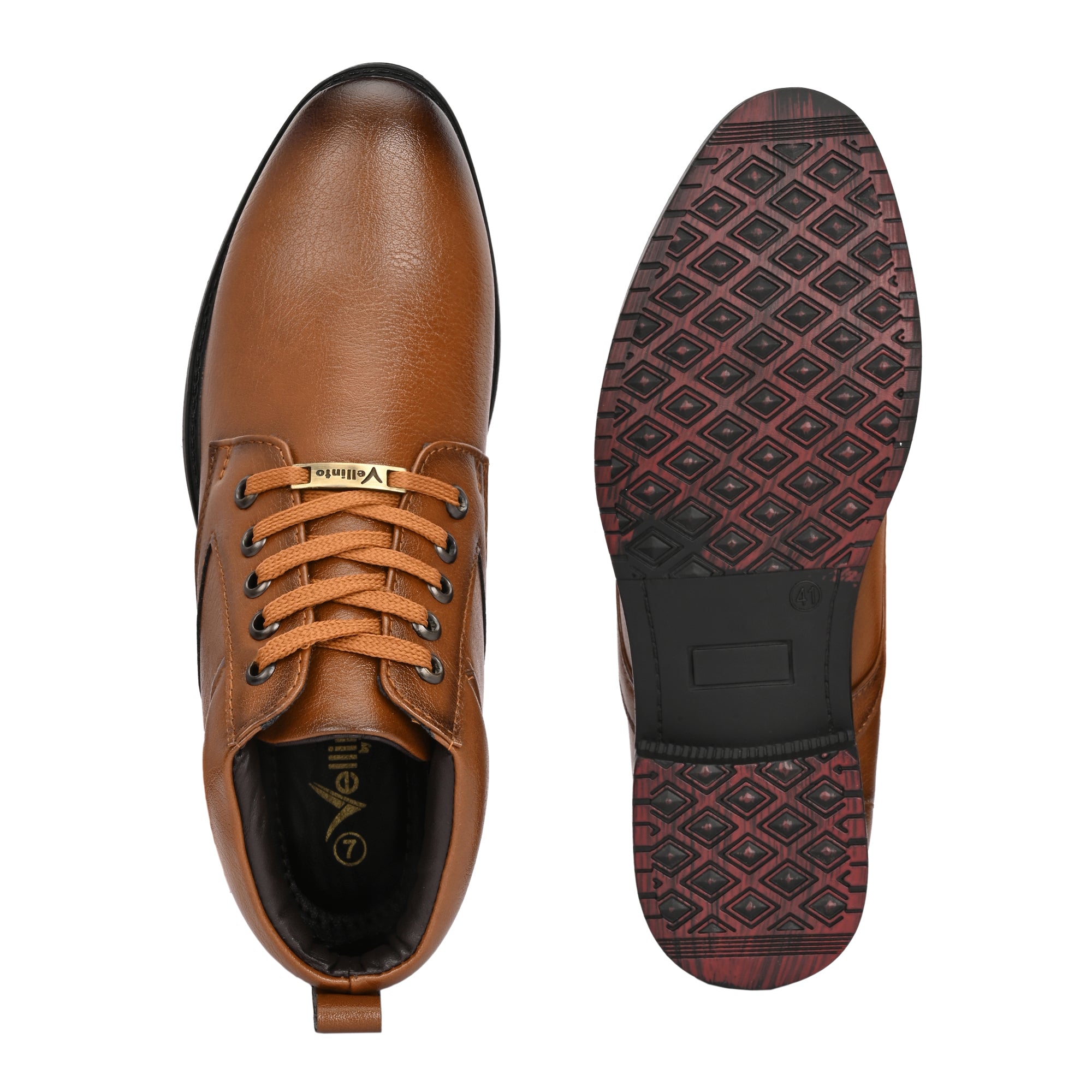Vellinto INDIANA Men Mid Ankle Synthetic Leather Boots| Party & Office Wear Boots For Men