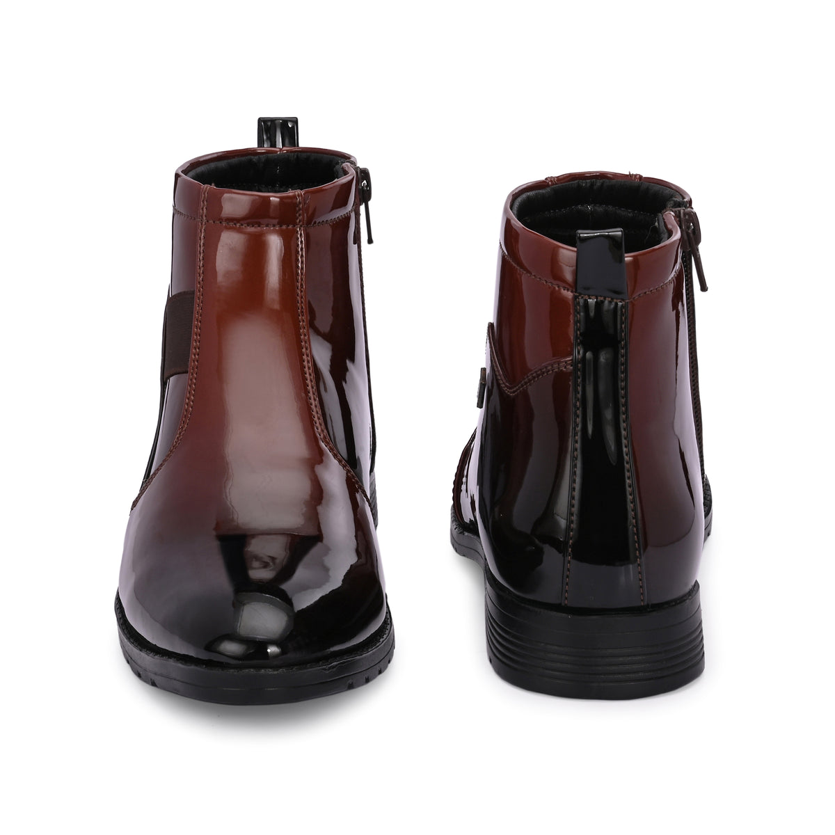 Vellinto Royal Look Zipped Boots For Men ll Synthetic Leather Casual Boots For Men