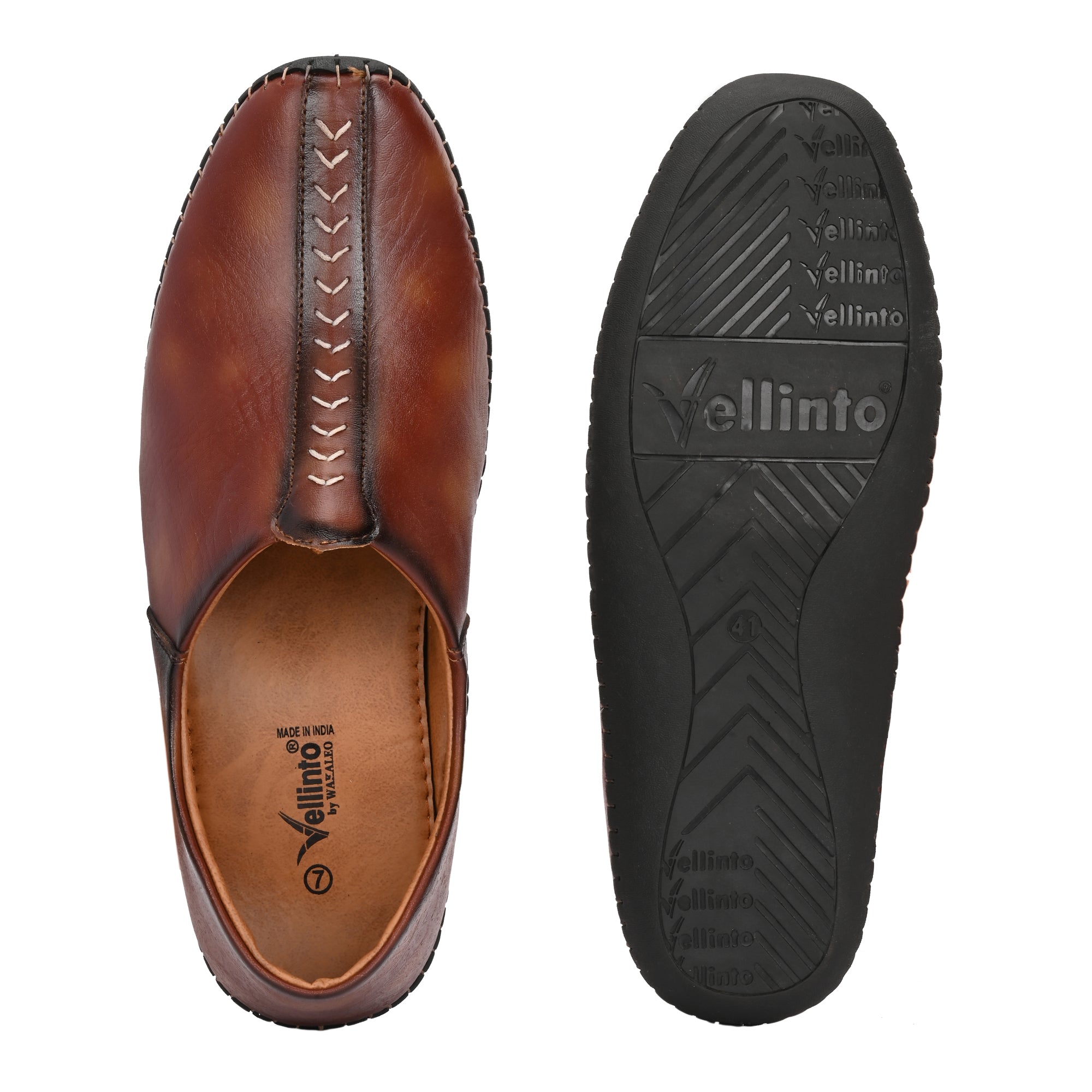 Vellinto ARTIZAN Cool Rajasthani Stitched Design Jutis Mojaris Nagra For Men Casuals For Men