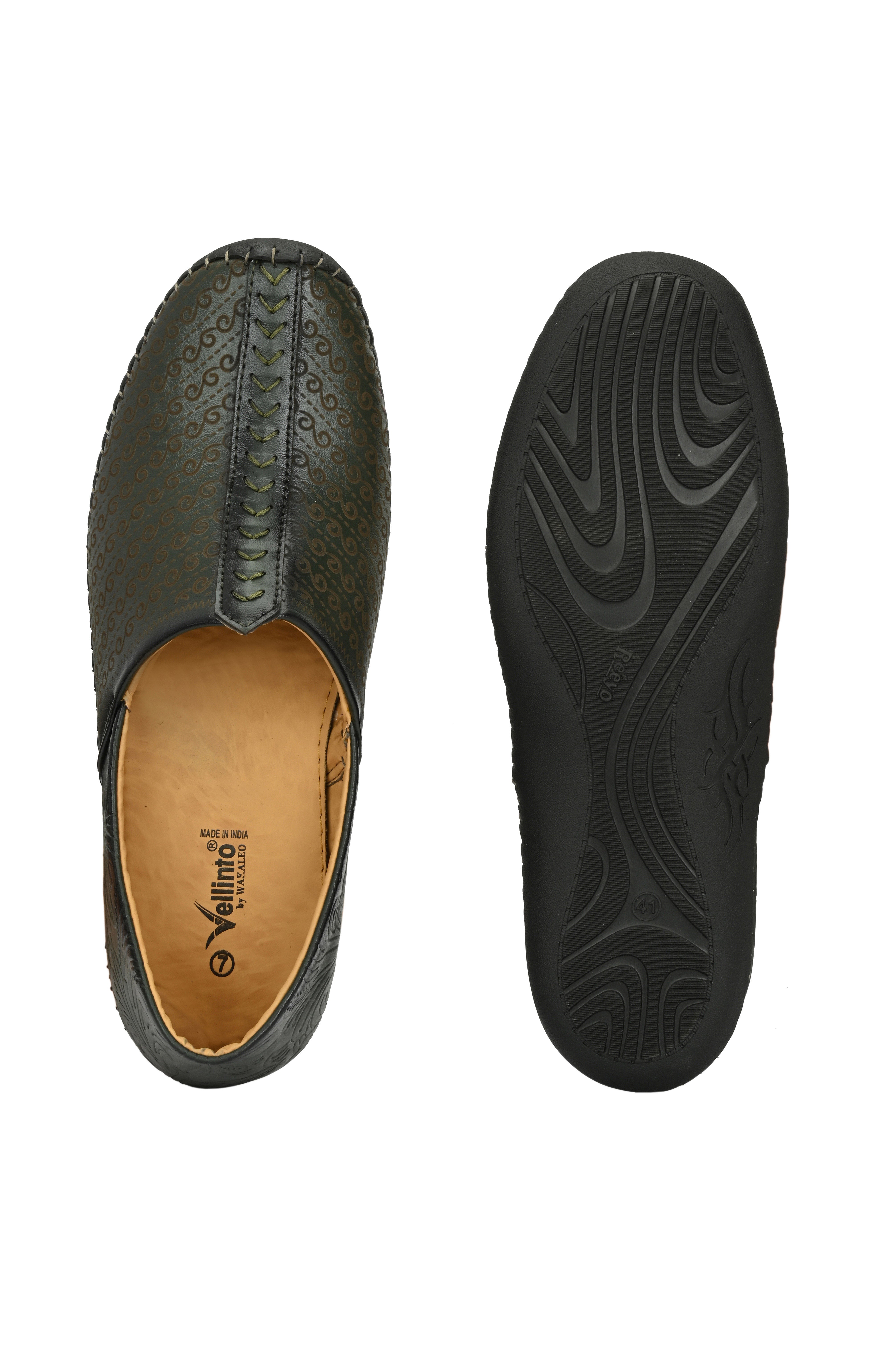 Vellinto SUTRA Cool Rjasthani Ethnic Juttis For Men ll Party Wear Mojaris