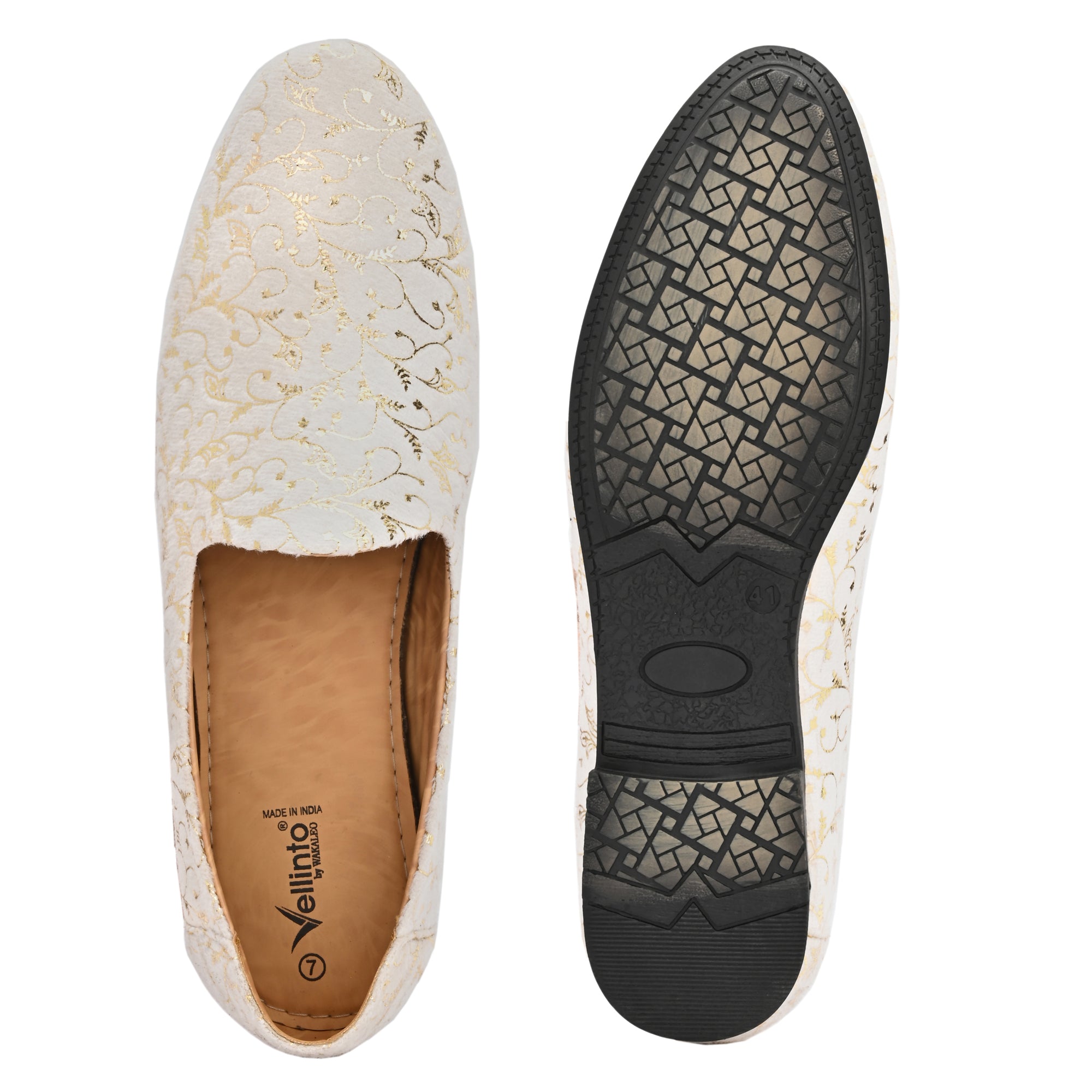 Vellinto ellinto SAMRAT Party Wear Royal Look Mojaris Juttis Slip On For Men Espadrilles For Men