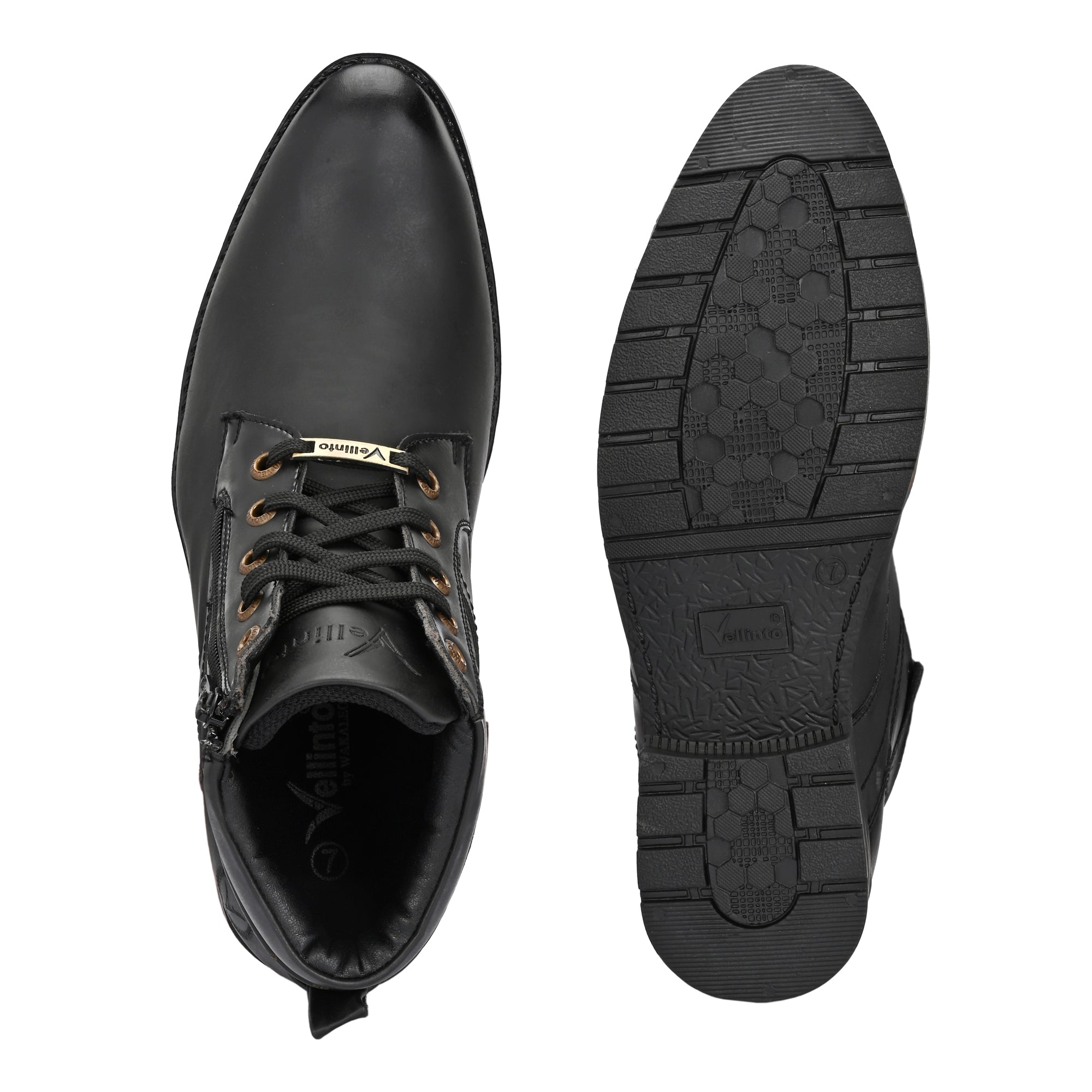 Vellinto Vellinto ORION Men’s Stylish Lace-Up & Zipper High Ankle Casual Boots Boots For Men