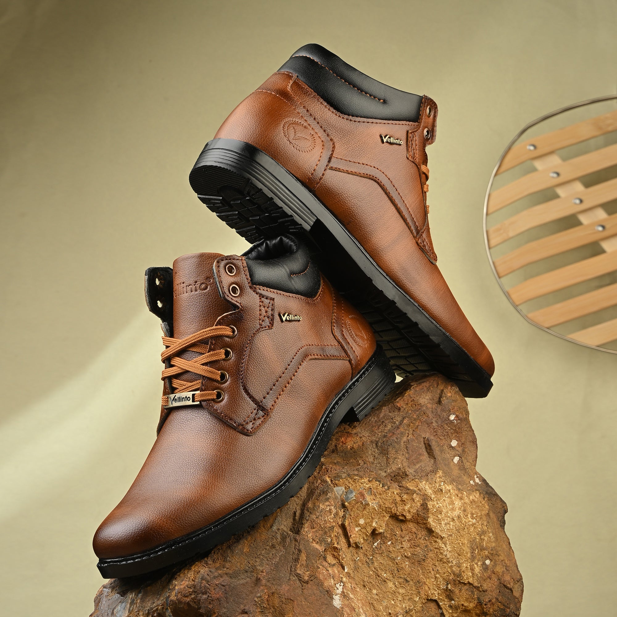 Vellinto MILET Casual Boots For Men ll Synthetic Leather Boots Casuals For Men Boots For Men