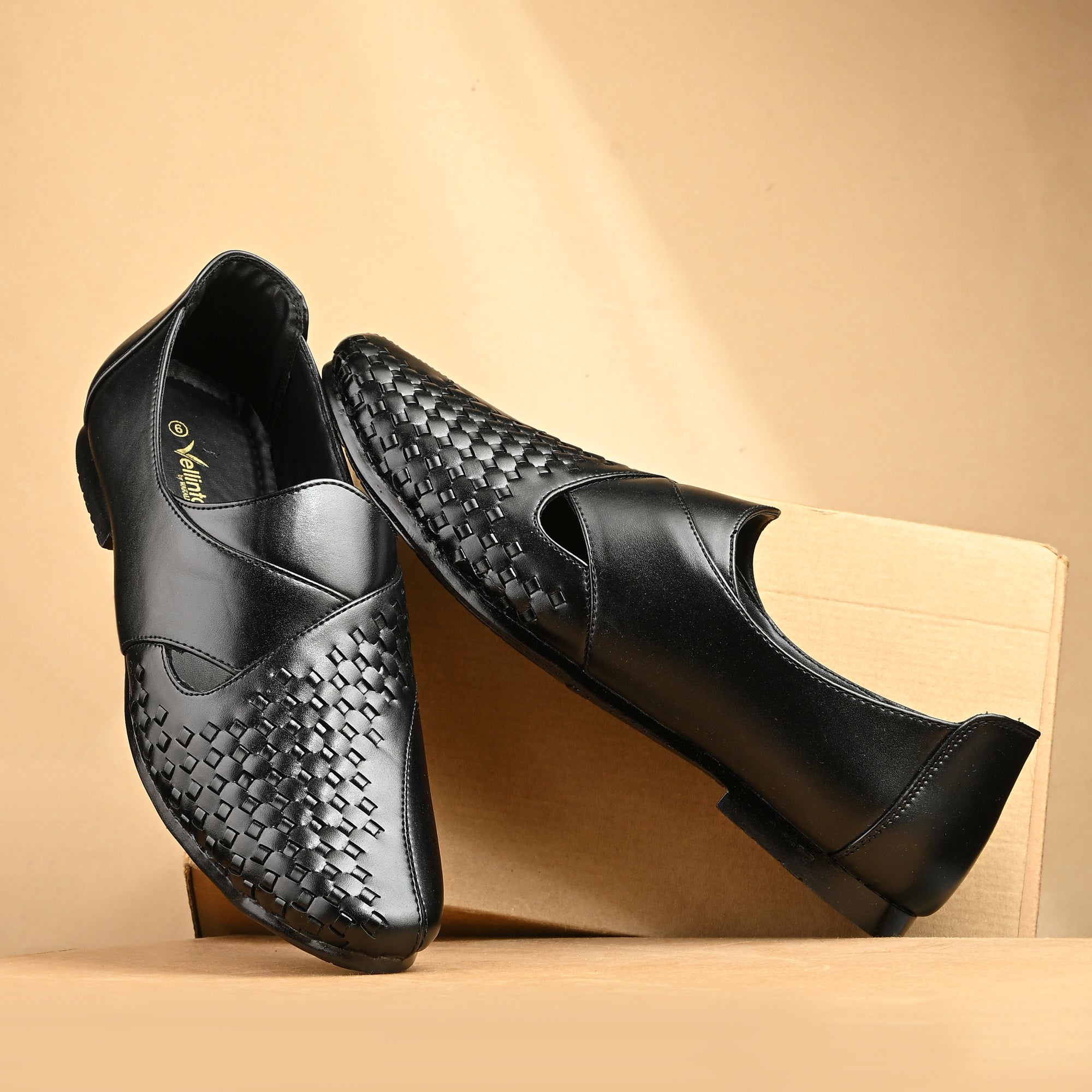 Stylish RAJAURI Ethnic Mojari for Men | PU Leather Party Wear Festive Wear Casuals For Men