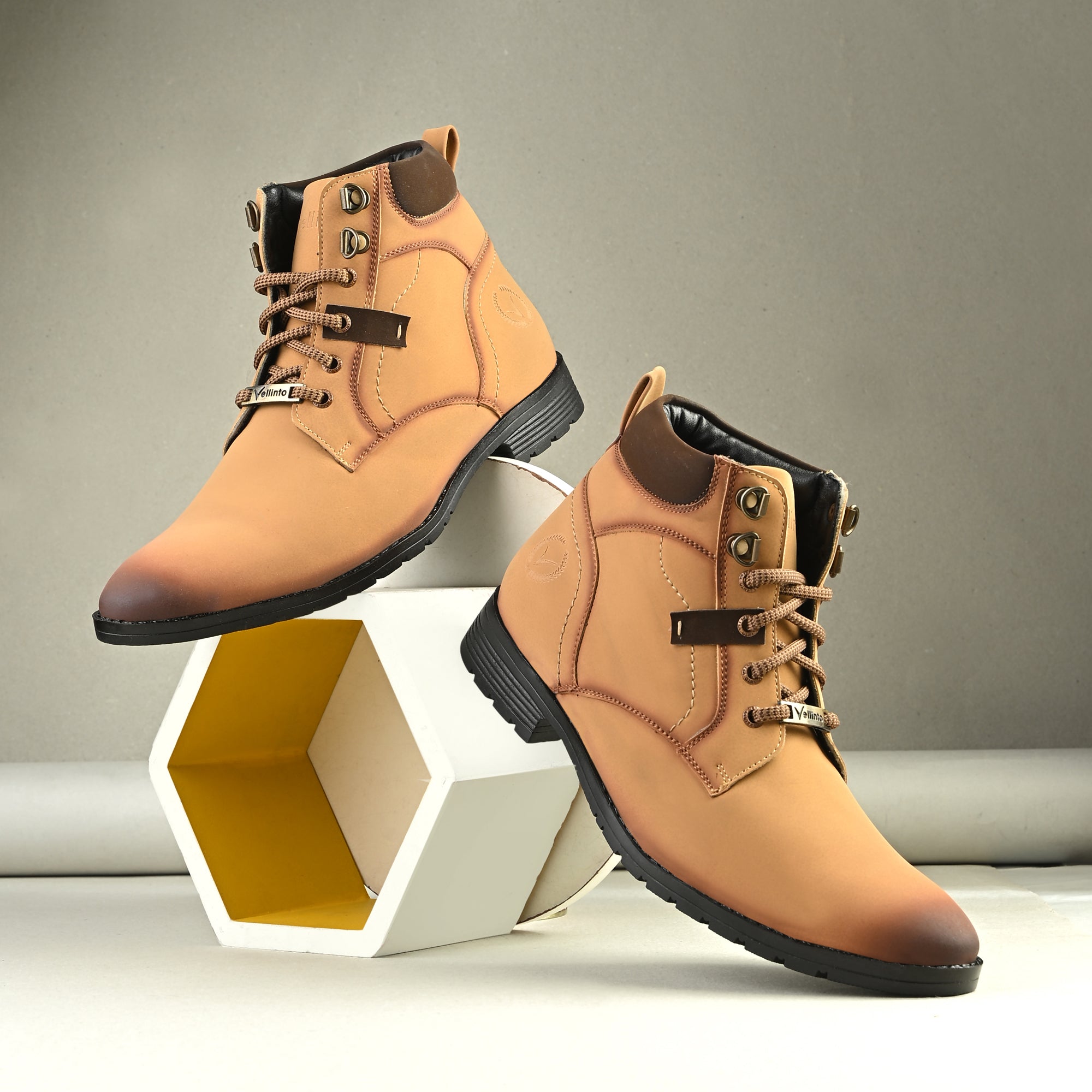 Vellinto ROADBURNER Stylish Synthetic Leather Boots For Men