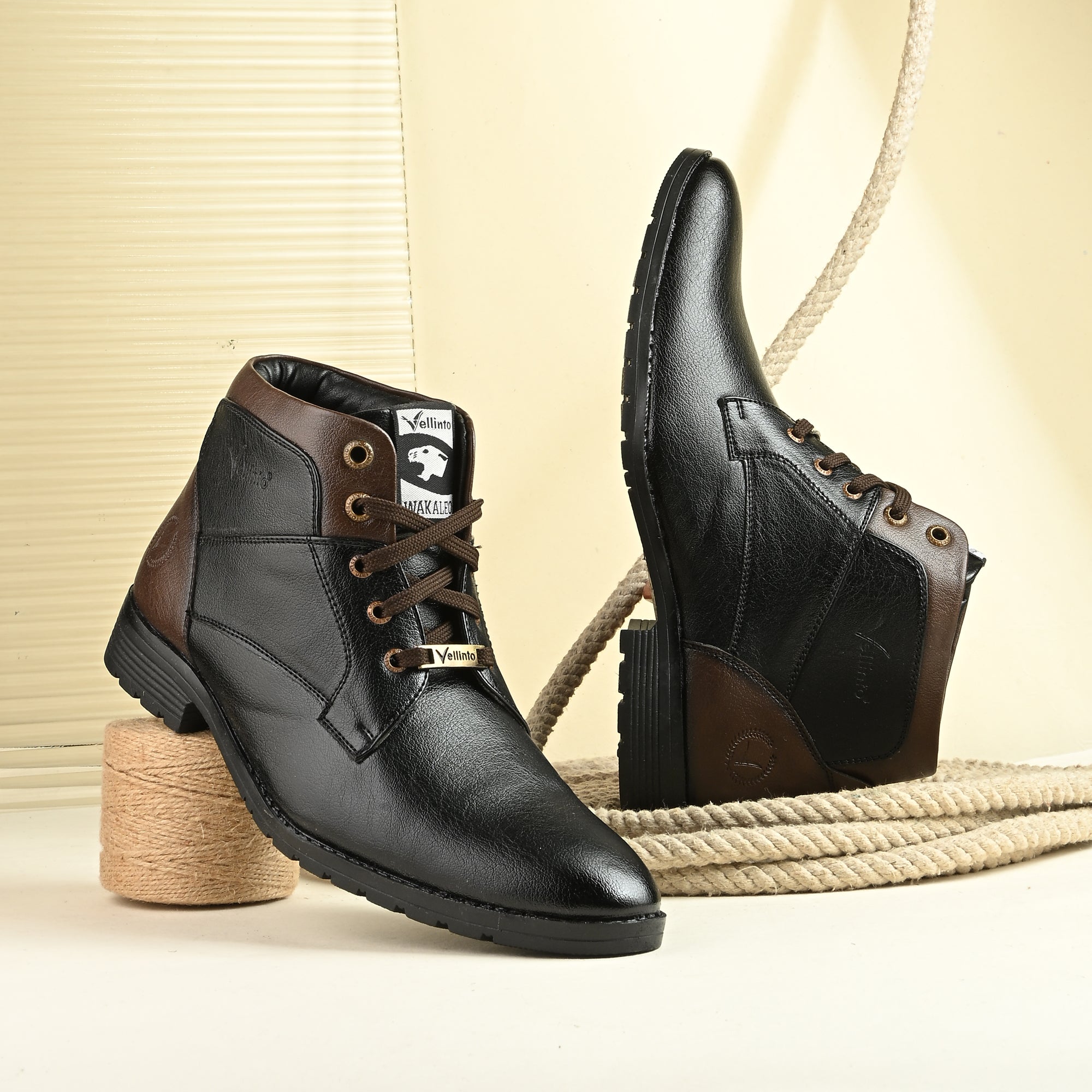 Vellinto FRONTIER Trendy Mid-Ankle Synthetic leather Boots For Men Boots For Men