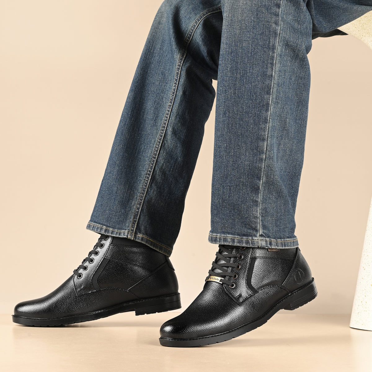 Vellinto SIGNATURE Casual Boots For Men ll Synthetic Leather Boots Corporate Casuals For Men